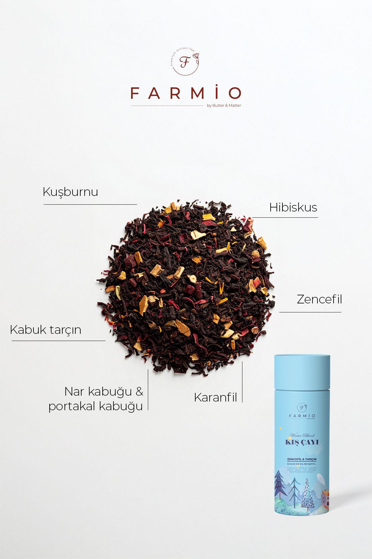 KIŞ ÇAYI – 50gr – Premium Karışım – Kuşburnu, Hibiskus, Tarçın, Z