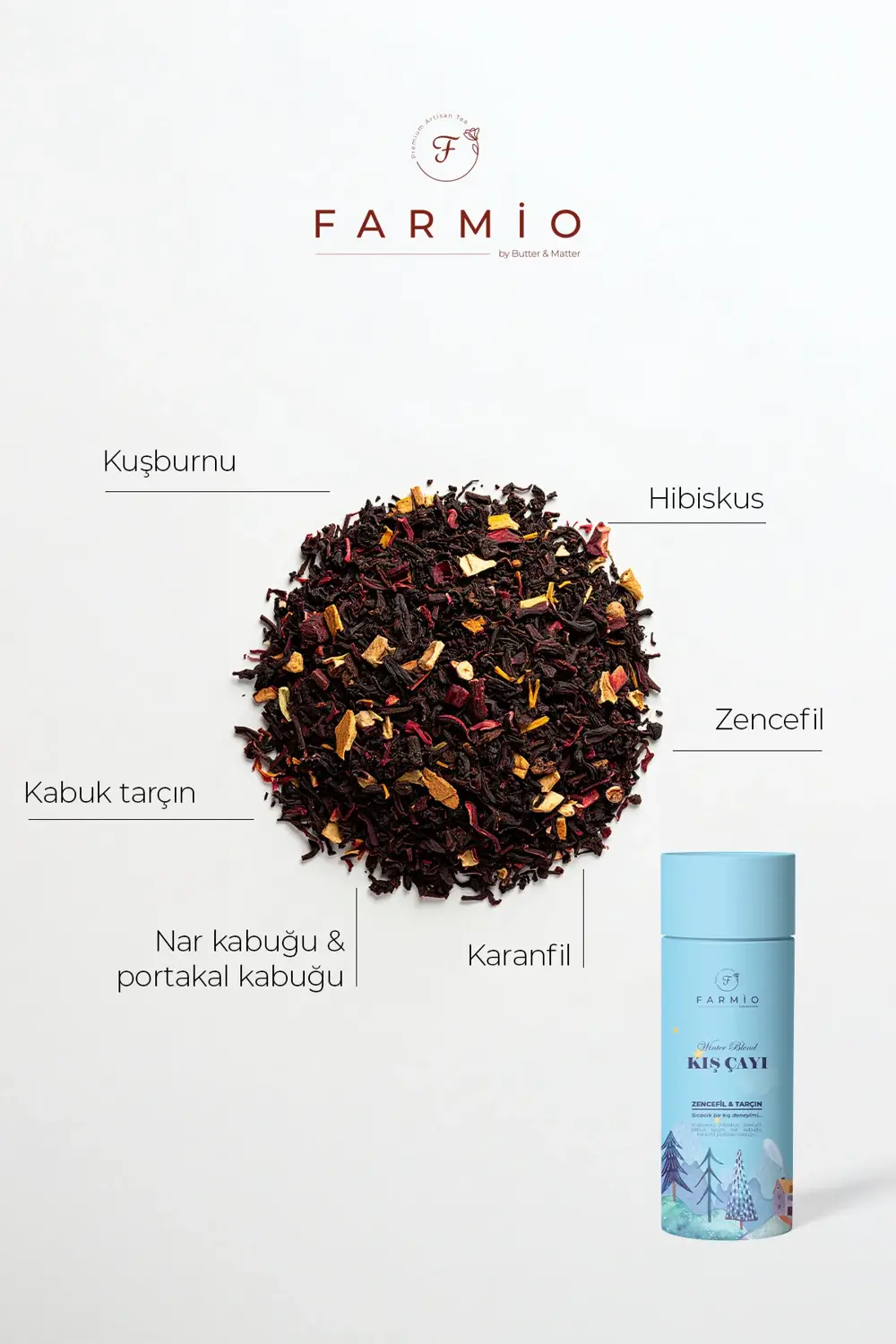 KIŞ ÇAYI – 50gr – Premium Karışım – Kuşburnu, Hibiskus, Tarçın, Z