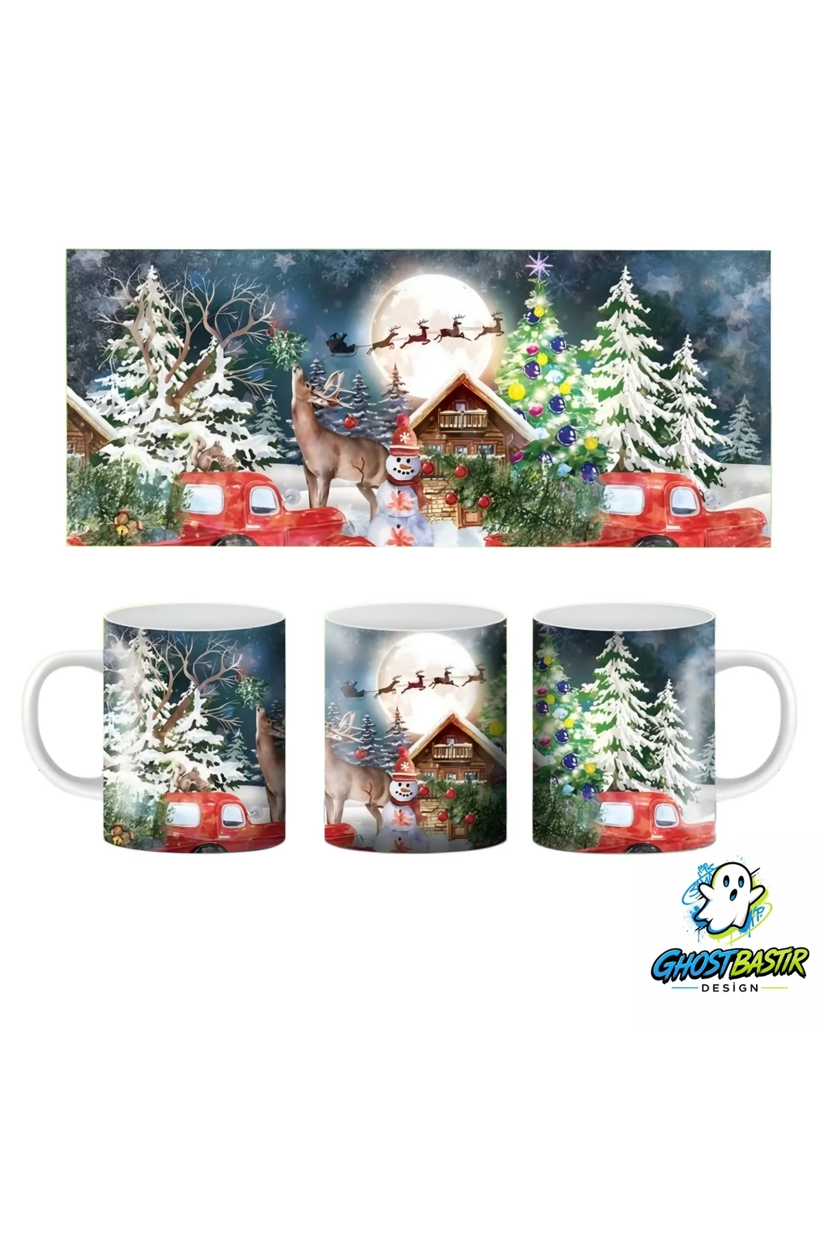 Kış Manzaralı Noel | Yılbaşı Kupa Bardak | Tek Adet K0587 Kış Manzaralı Noel | Yılbaşı Kupa Bardak | Tek Adet K0587