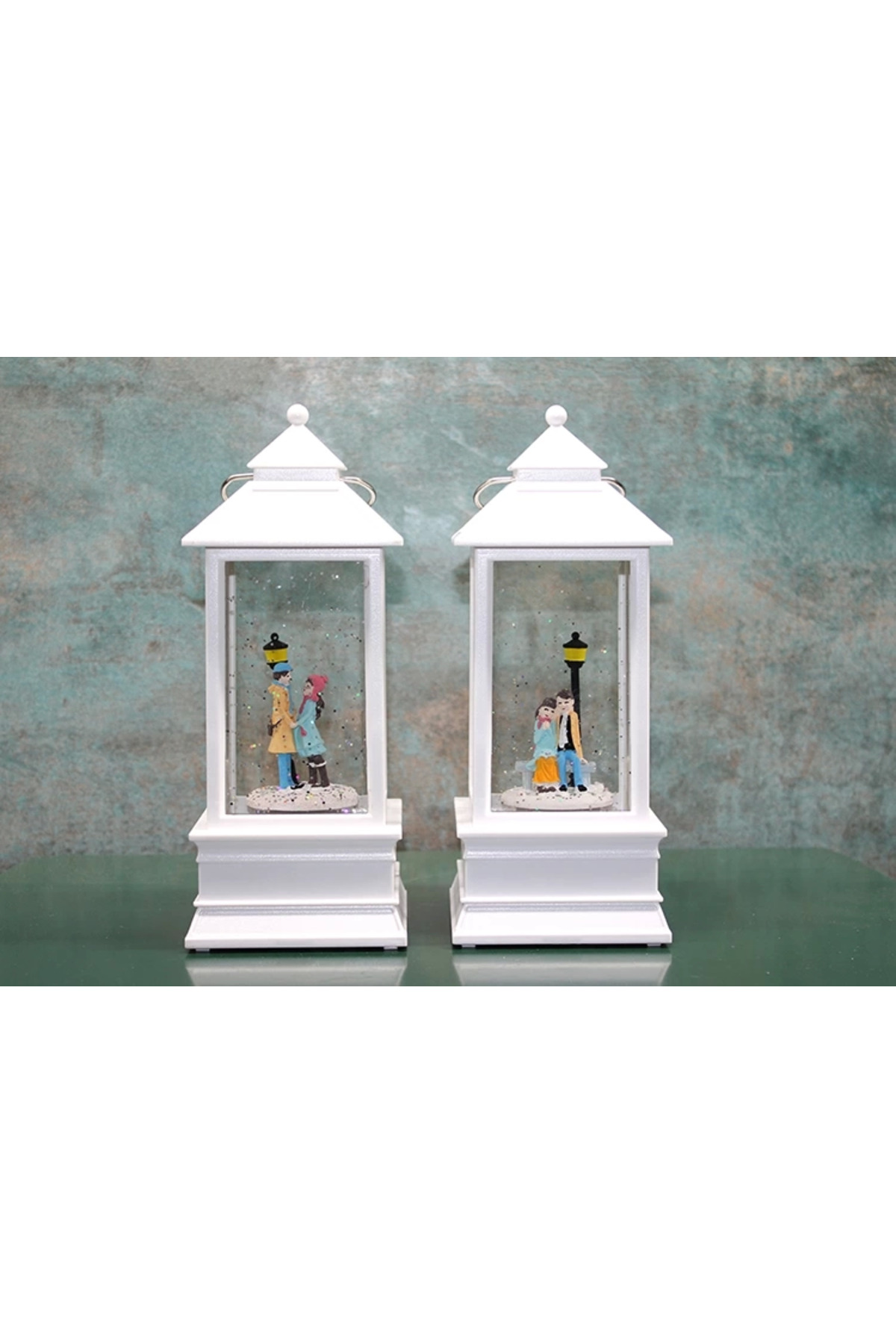 Butik Kış Masalı Tasarımı İşıklı Müzikli Kar Küresi Alk3408