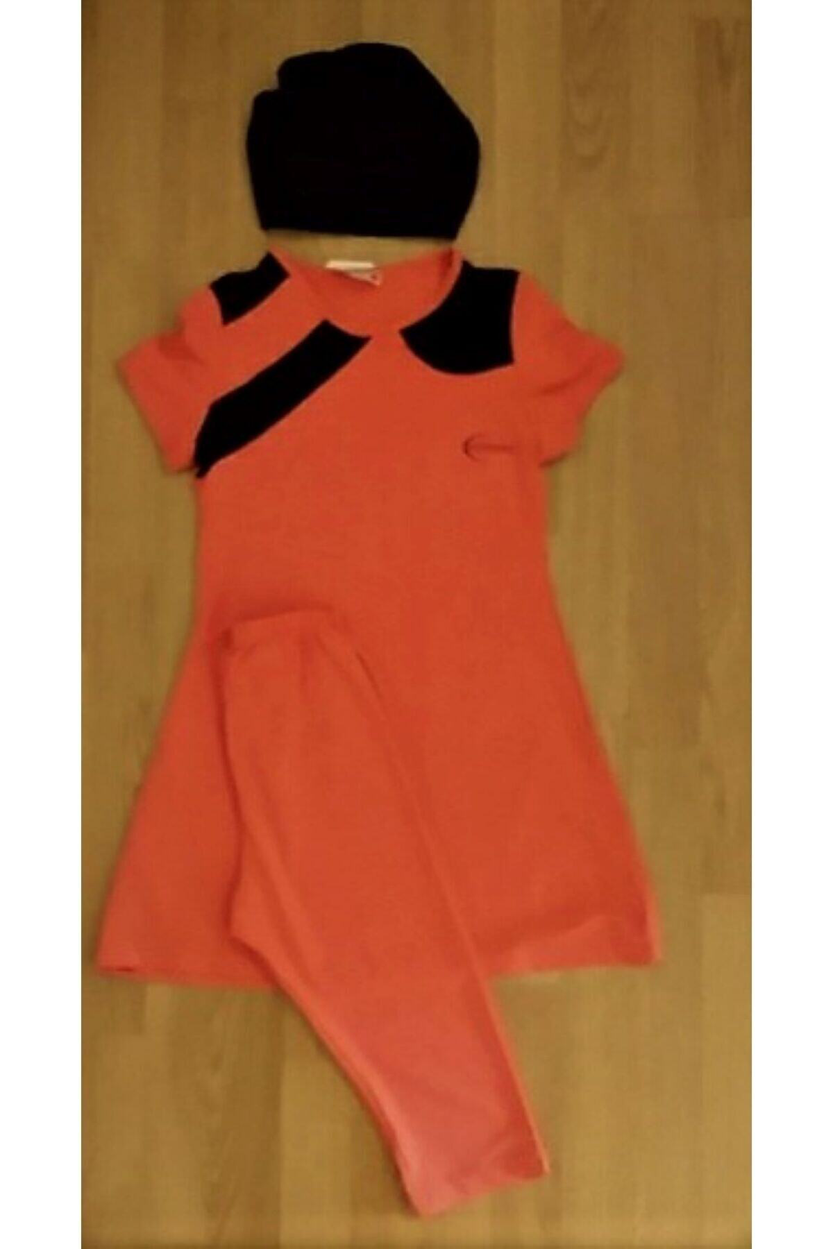 Zen Kısa Kol Diz Altı Taytlı Çocuk Havuz Mayo Adasea