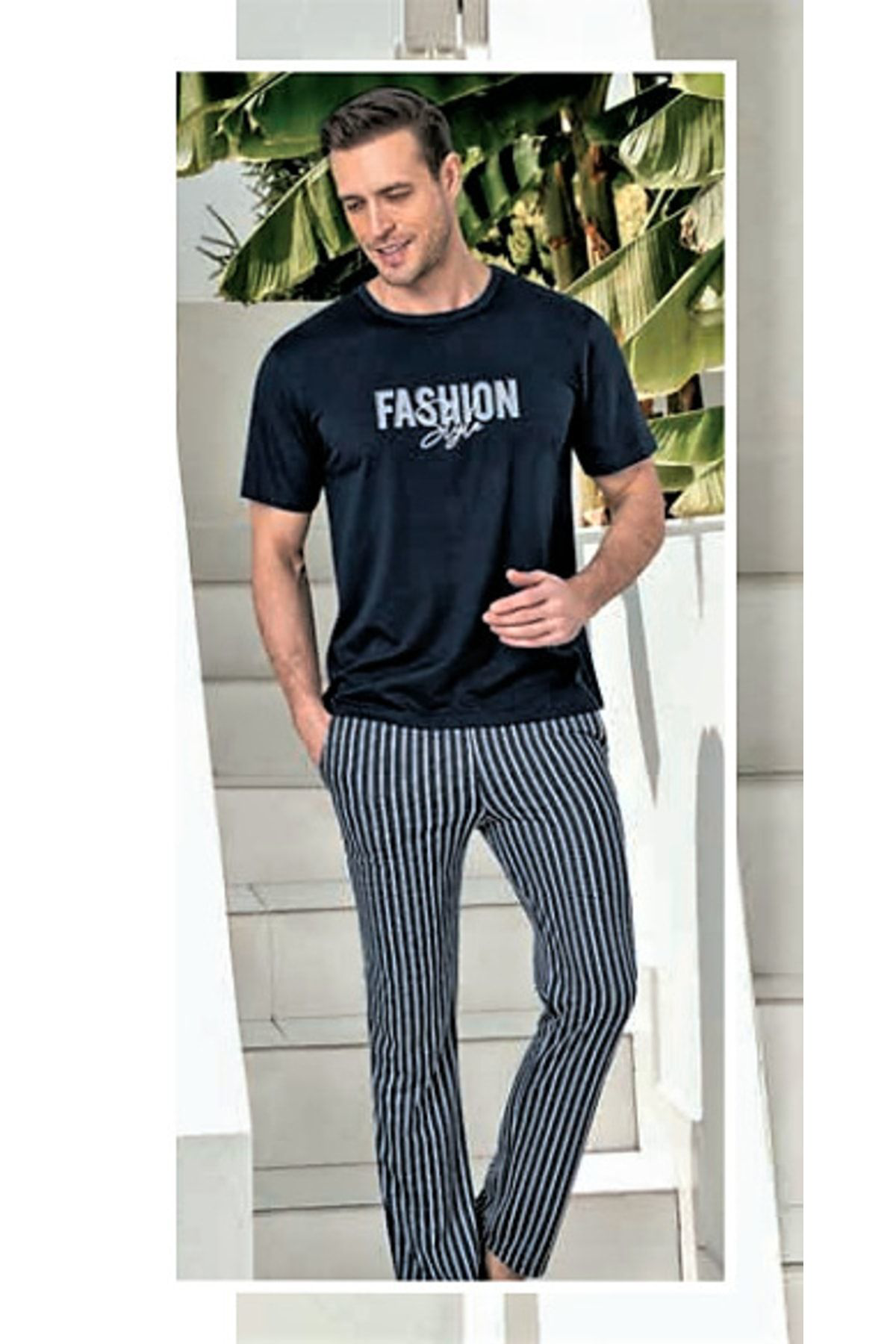 Kısa Kol Erkek Pijama Takımı Kısa Kol Erkek Pijama Takımı