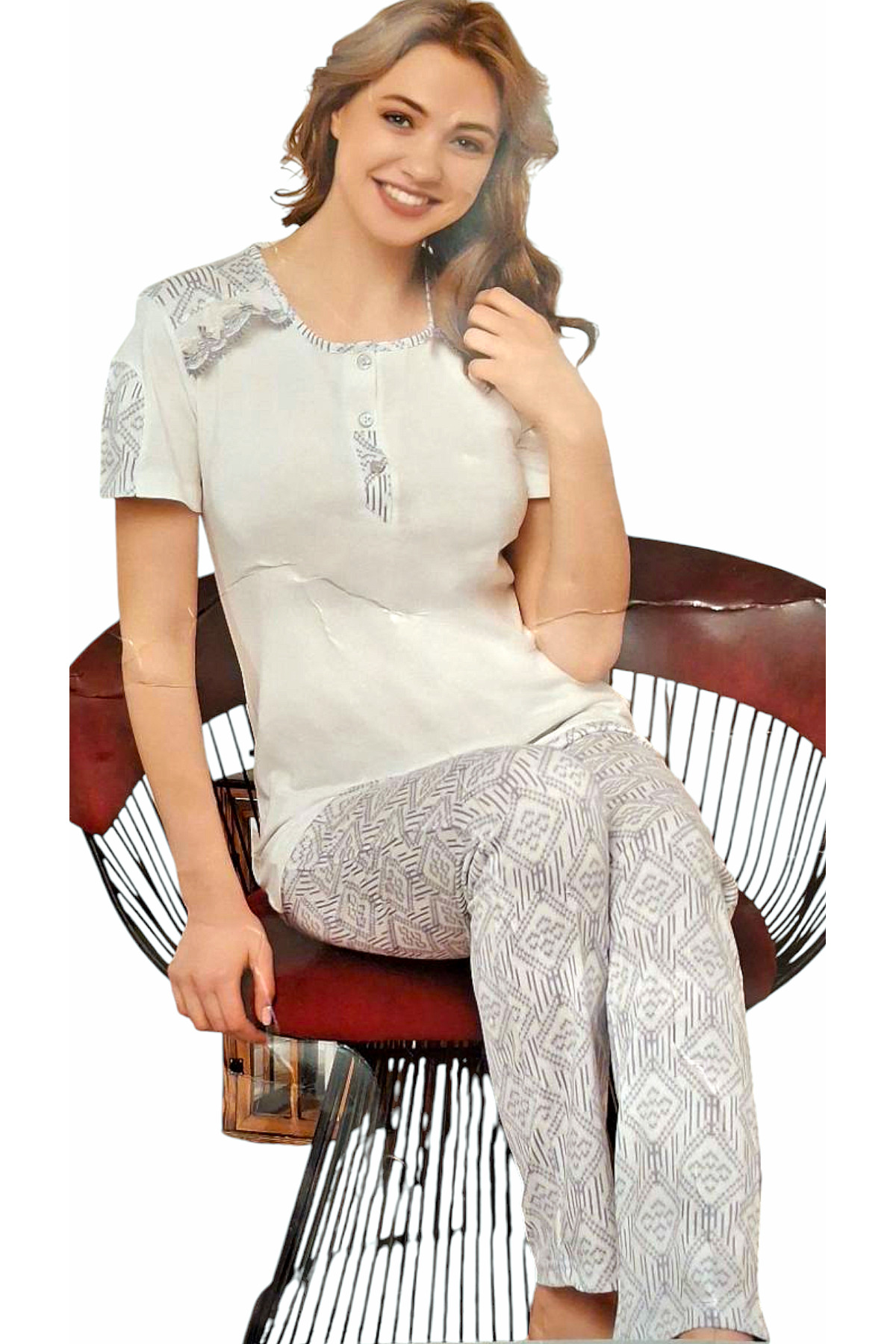 Kısa Kol Kadın Pijama Takımı