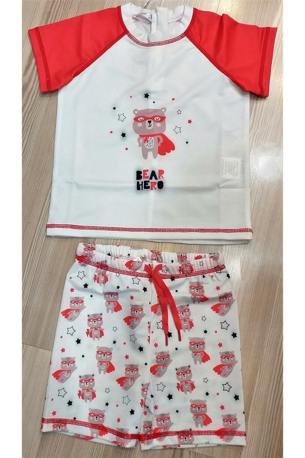 Adasea Kısa Kol Şort Taytlı İkili Bebek Ve Çocuk Mayo