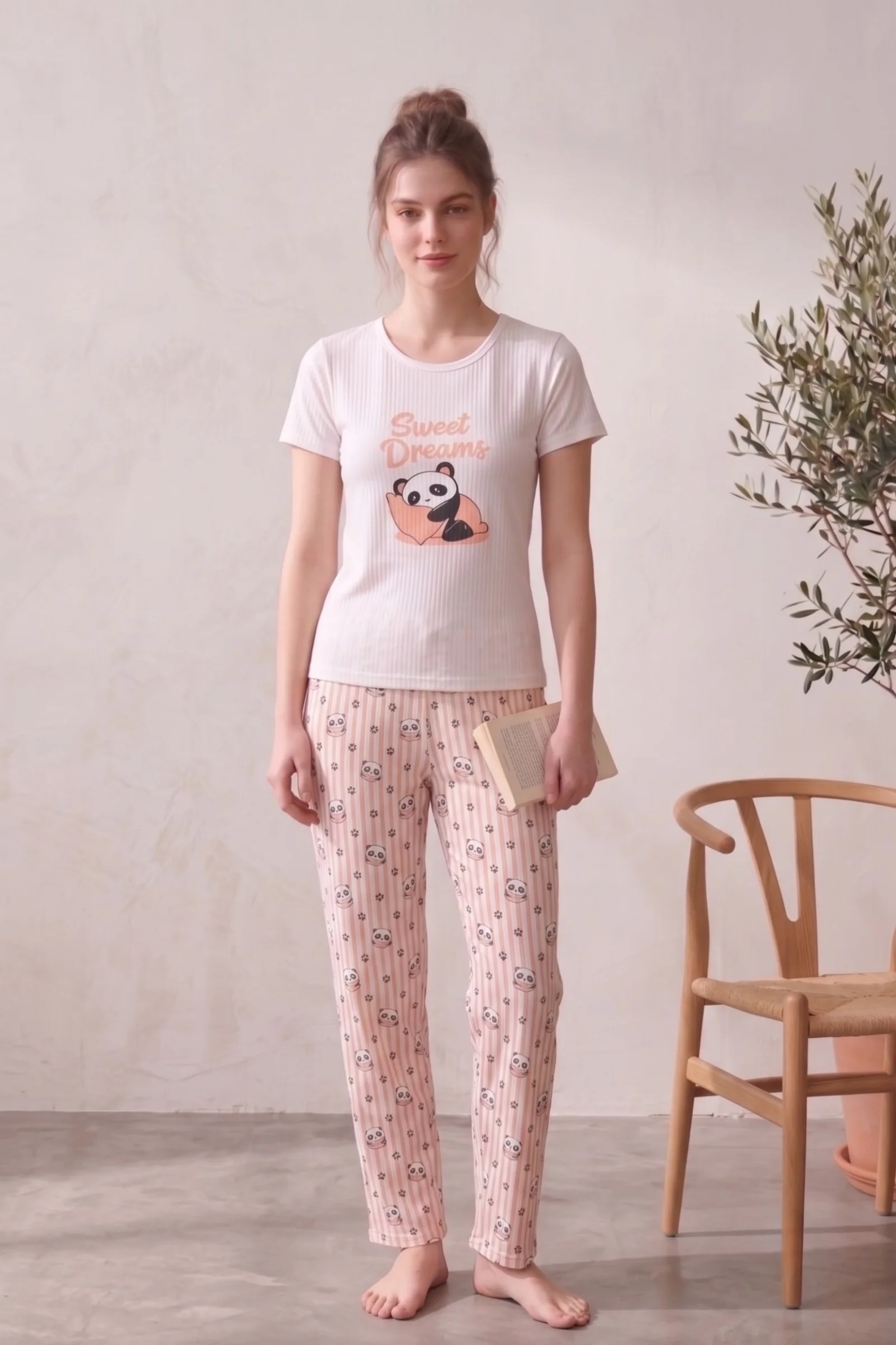 Kısa Kollu Desenli Yazlık Kadın Pijama Takımı, Yavruağzı, 3XL Kısa Kollu Desenli Yazlık Kadın Pijama Takımı, Yavruağzı, 3XL Fiyatı, Yorumları ve Özellikleri