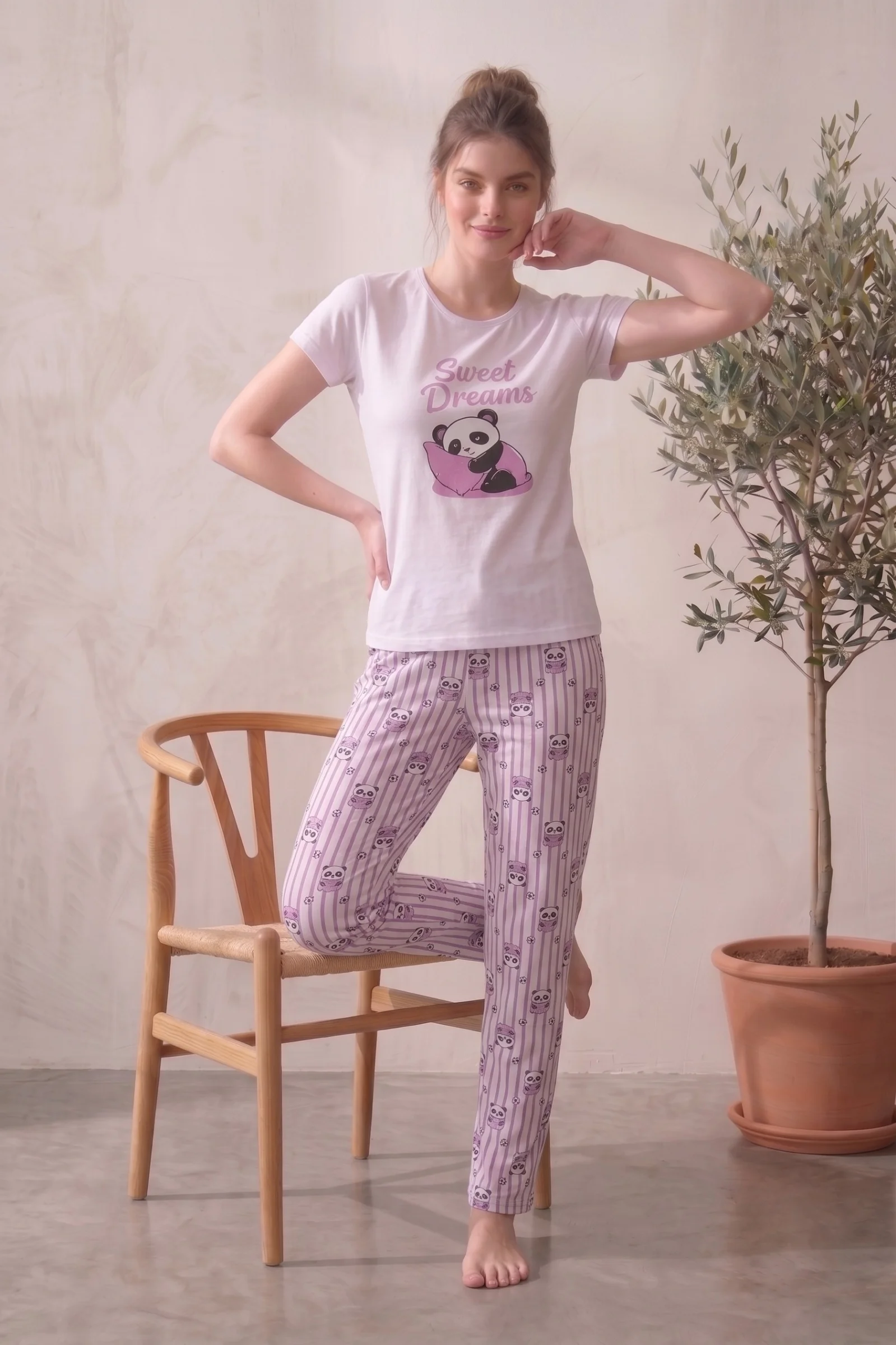 Kısa Kollu Desenli Yazlık Kadın Pijama Takımı, Lila, 2XL Kısa Kollu Desenli Yazlık Kadın Pijama Takımı, Lila, 2XL Fiyatı, Yorumları ve Özellikleri