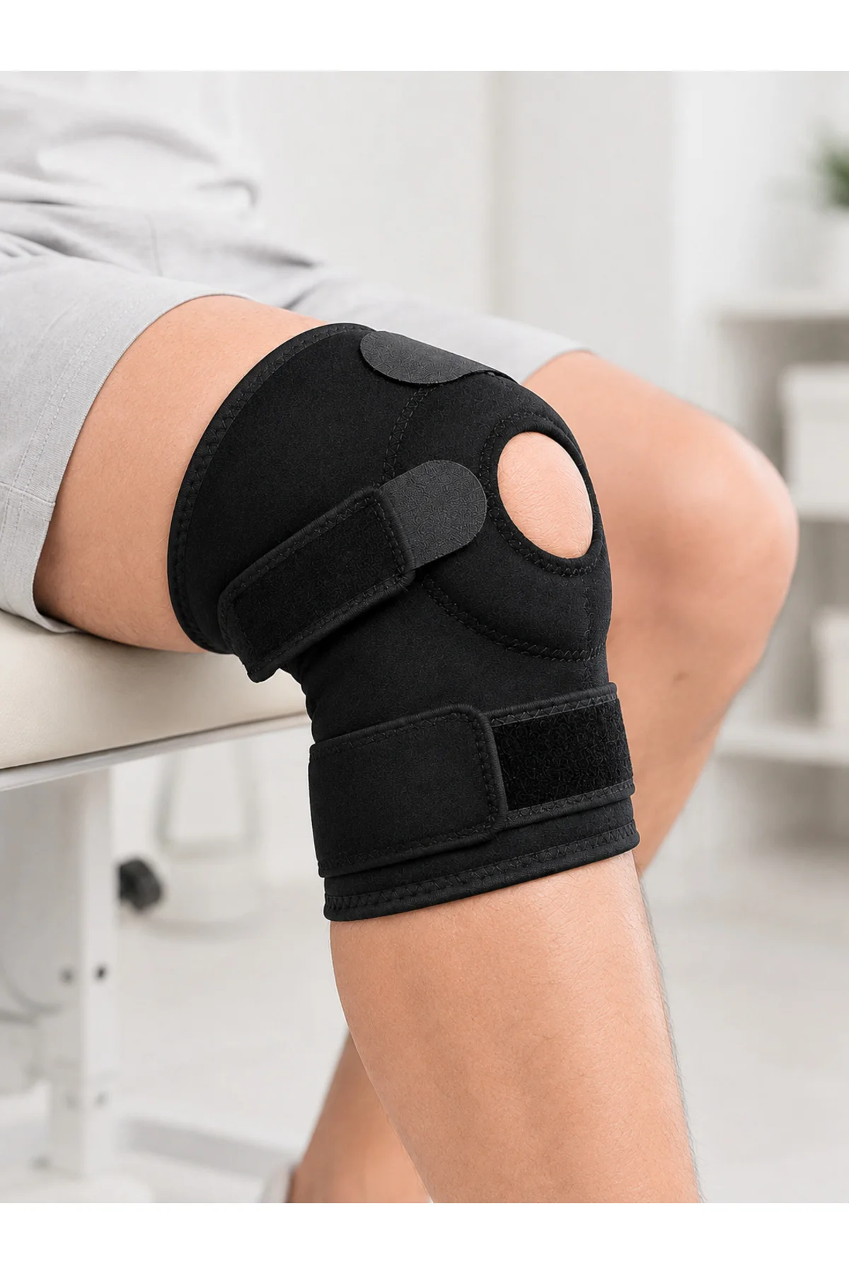Kısa Ligamentli Dizlik Açık Diz Kapağı Ayarlanabilir Cırtlı Diz Destekleyici Spor Dizlik Kısa Ligamentli Dizlik Açık Diz Kapağı Ayarlanabilir Cırtlı Diz Destekleyici Spor Dizlik - Görsel 4