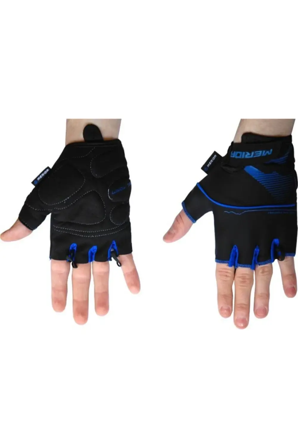 Kısa Parmak Eldiven 313034 - Siyah Mavi - S Beden