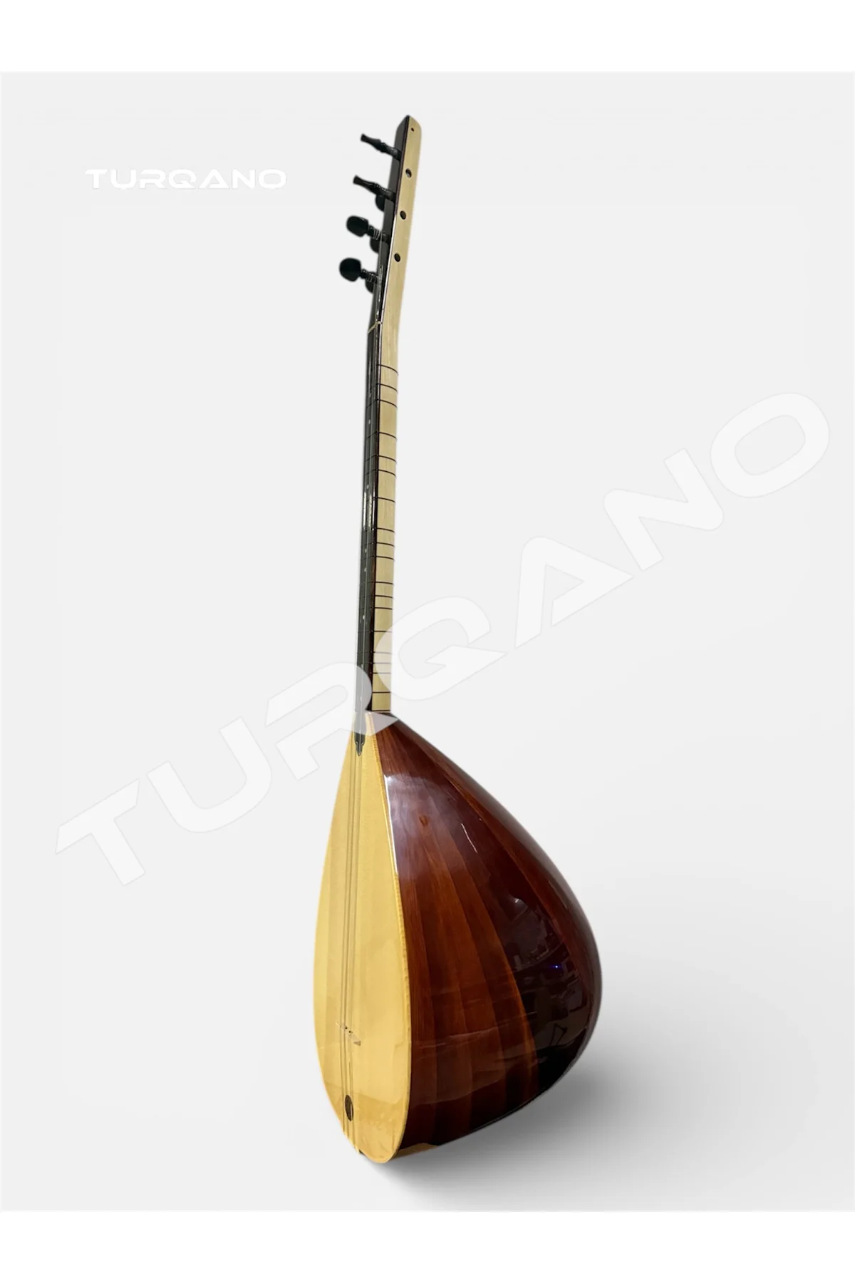 Kısa Sap Ardıç Ağacı Bağlama, Klavyeli, Çift Kafes, Abanoz Burgu, Tam Profesyonel Set