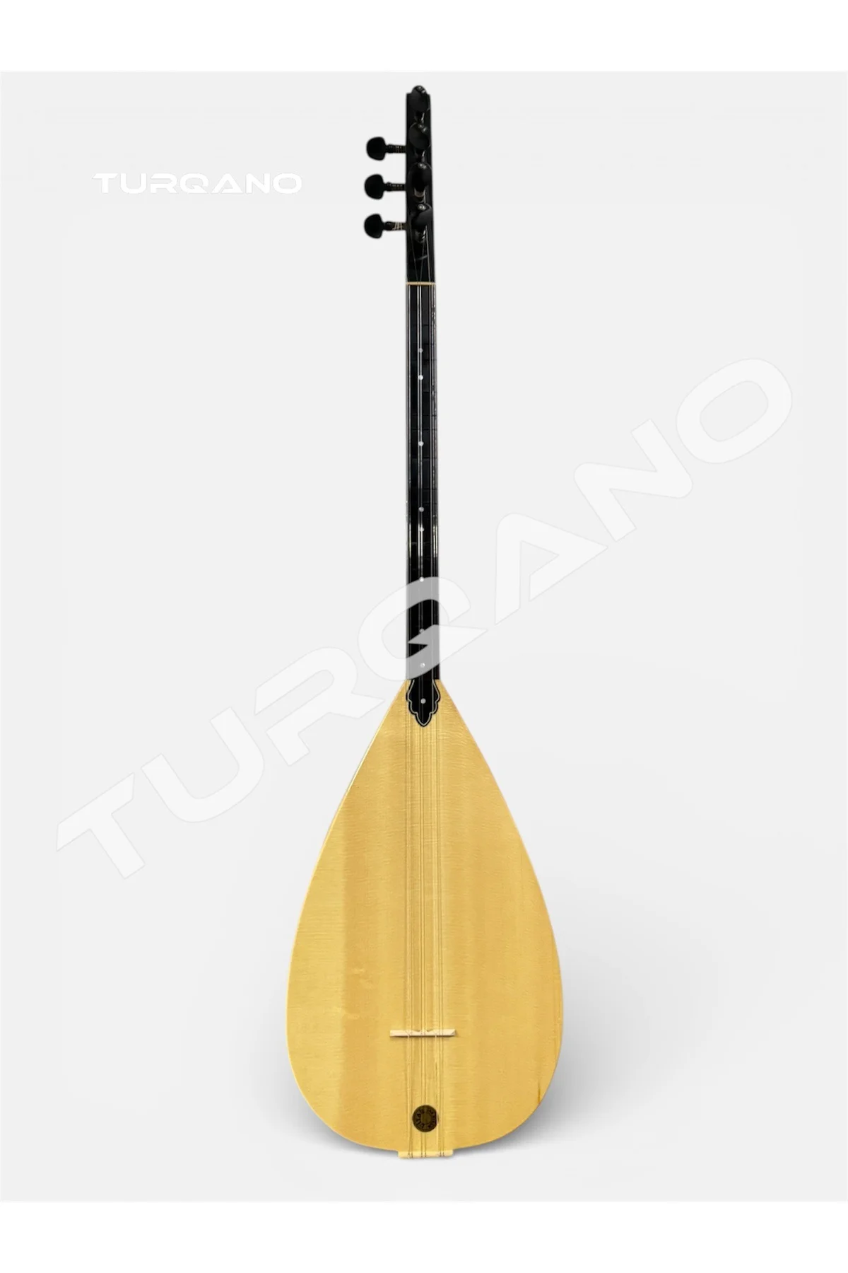 Kısa Sap Ardıç Ağacı Bağlama, Klavyeli, Çift Kafes, Abanoz Burgu, Tam Profesyonel Set