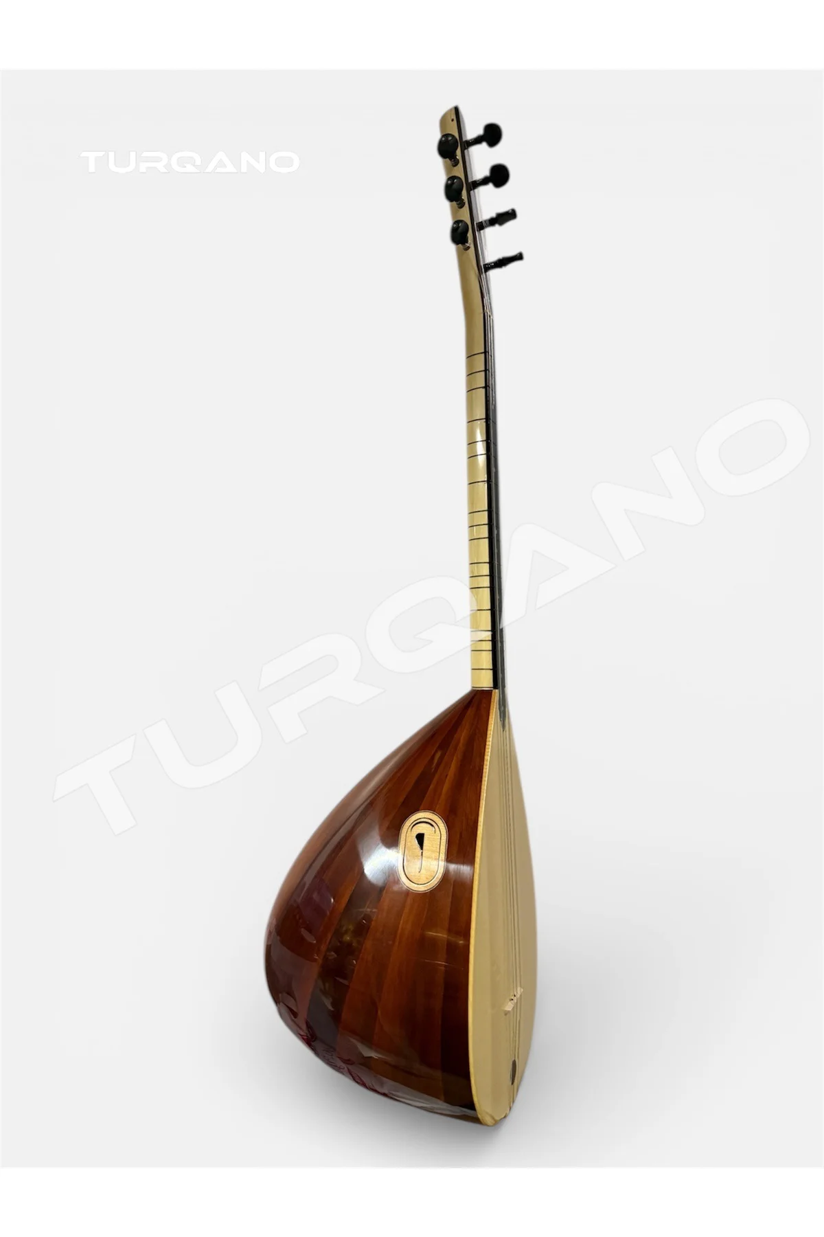 Kısa Sap Ardıç Ağacı Bağlama, Klavyeli, Çift Kafes, Abanoz Burgu, Tam Profesyonel Set