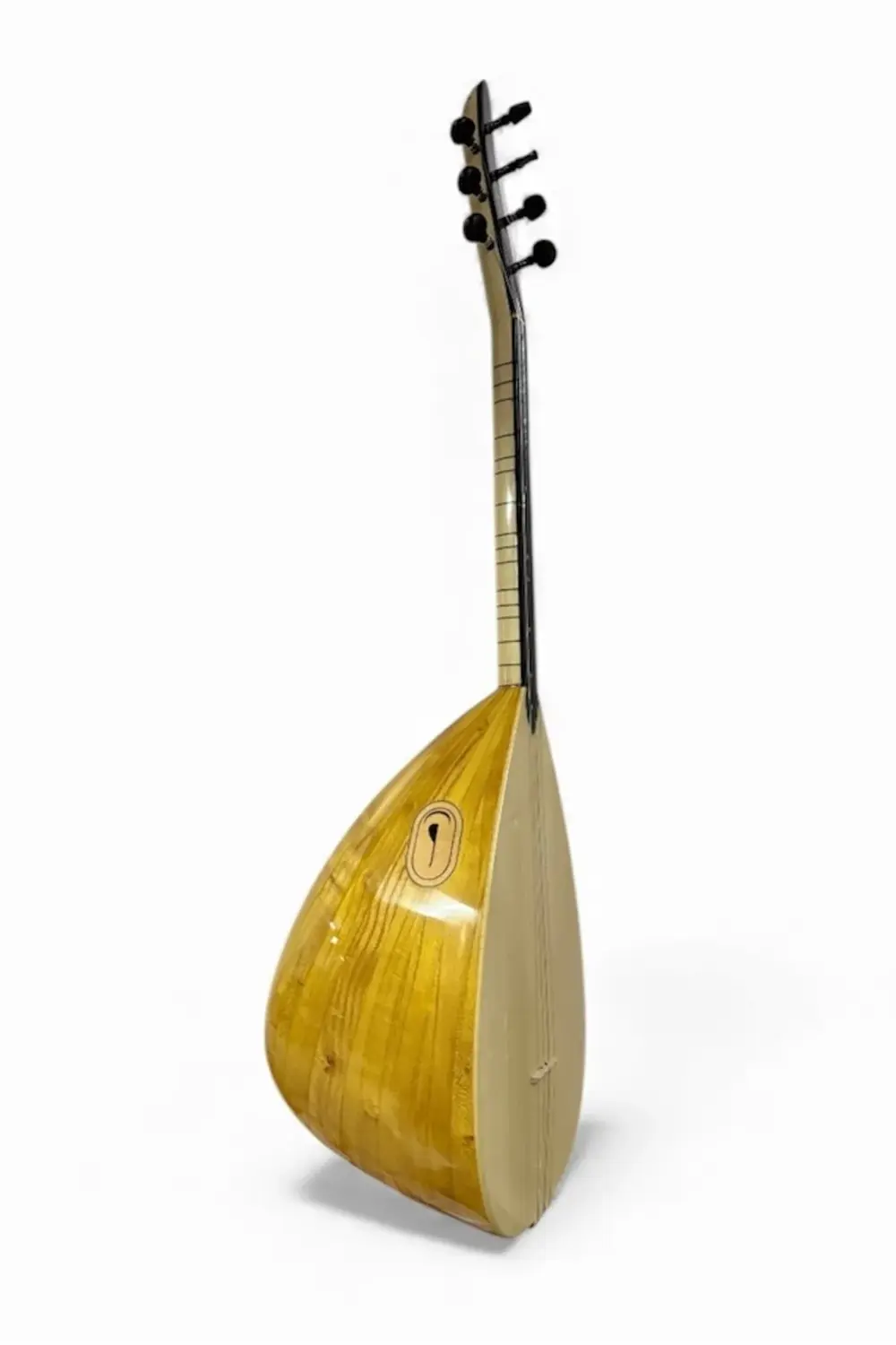 Kısa Sap Dut Ağacı Bağlama – Abanoz Burgu, Klavyeli, Çift Kafes,