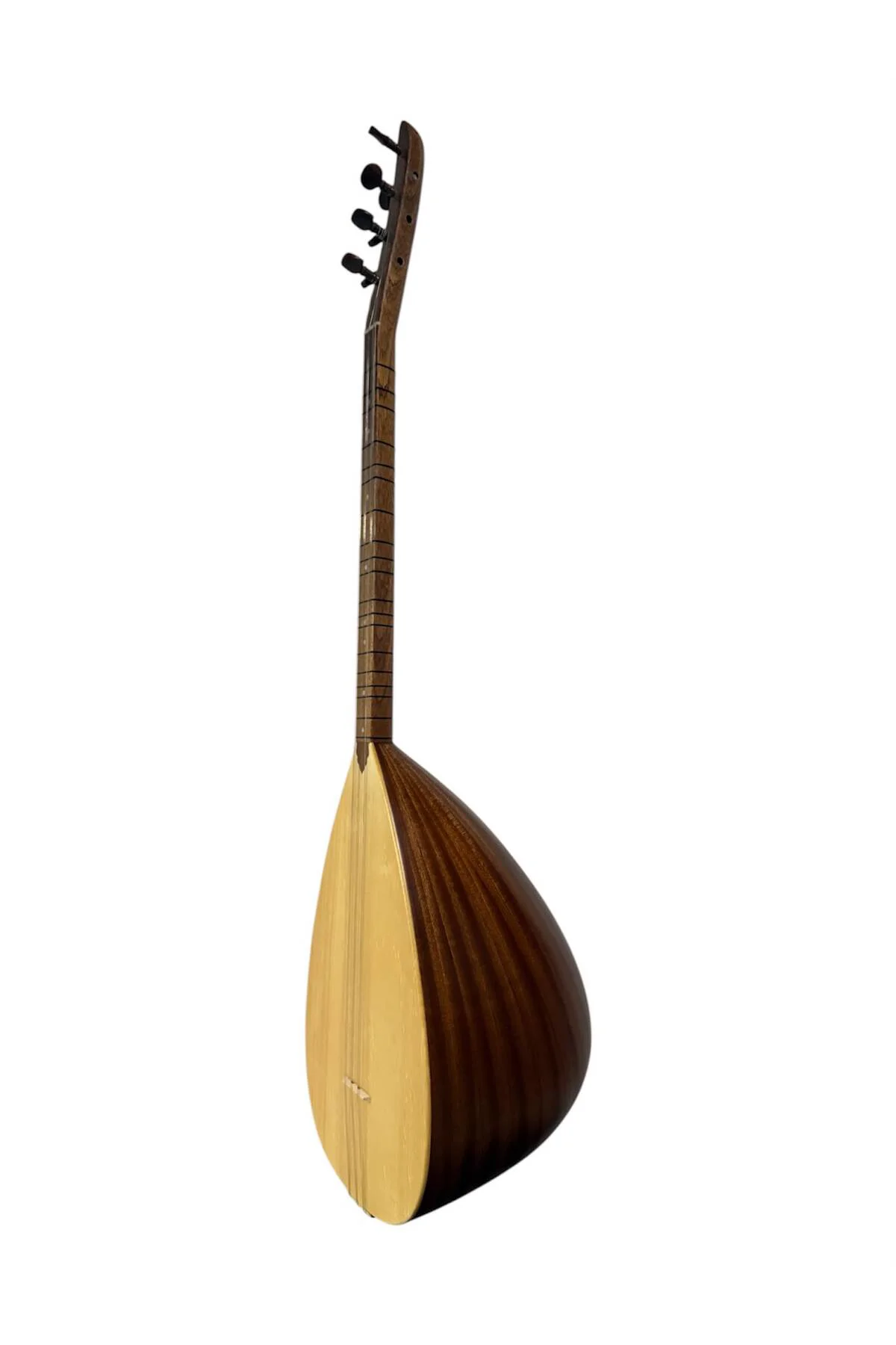 Kısa Sap Üst Kalite Çift Kafes Bağlama Maun Tekne, Ladin Kapak, M