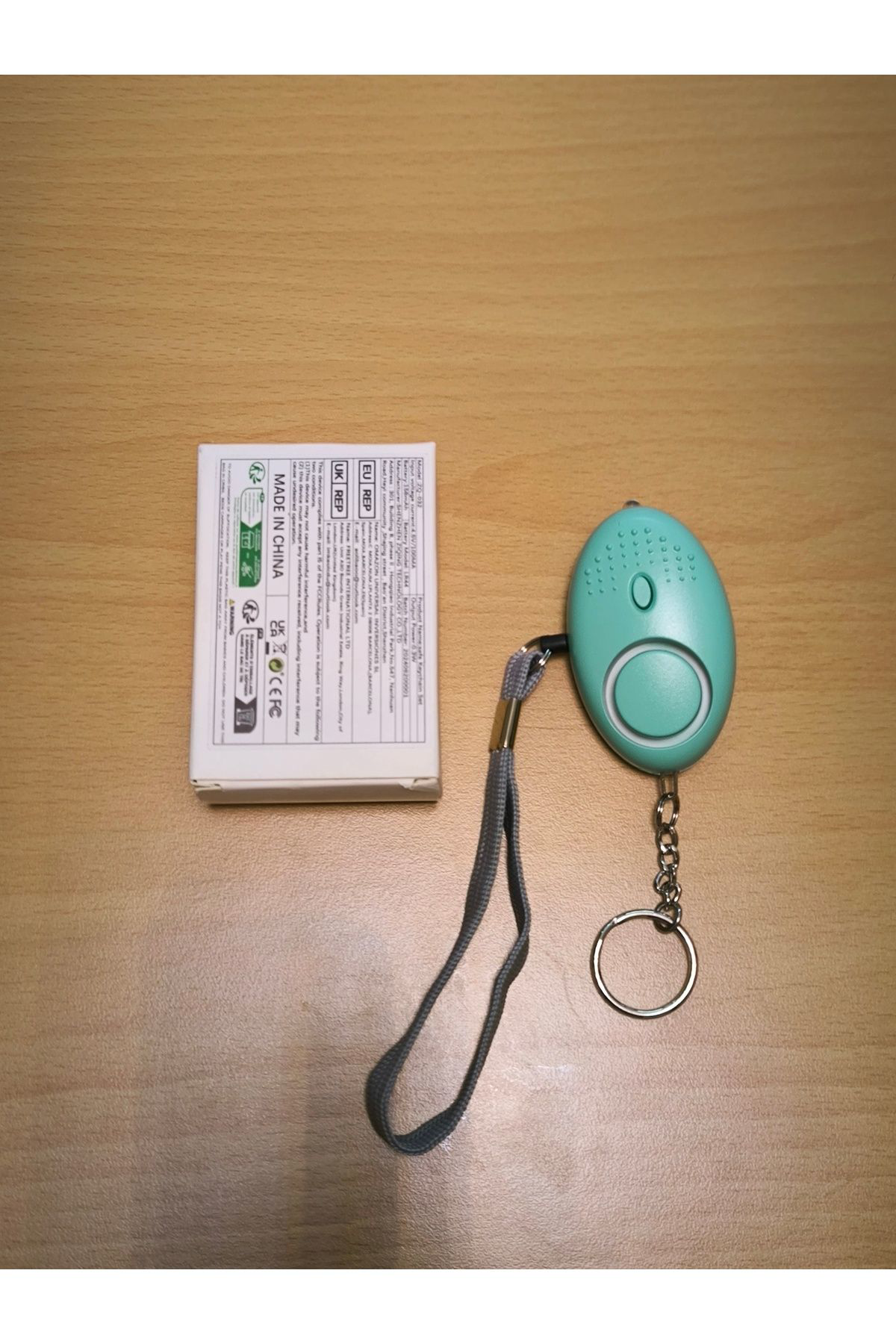 Ekvet Kişisel Acil S.O.S Alarm Anahtarlık 130 Desibel Yeşil