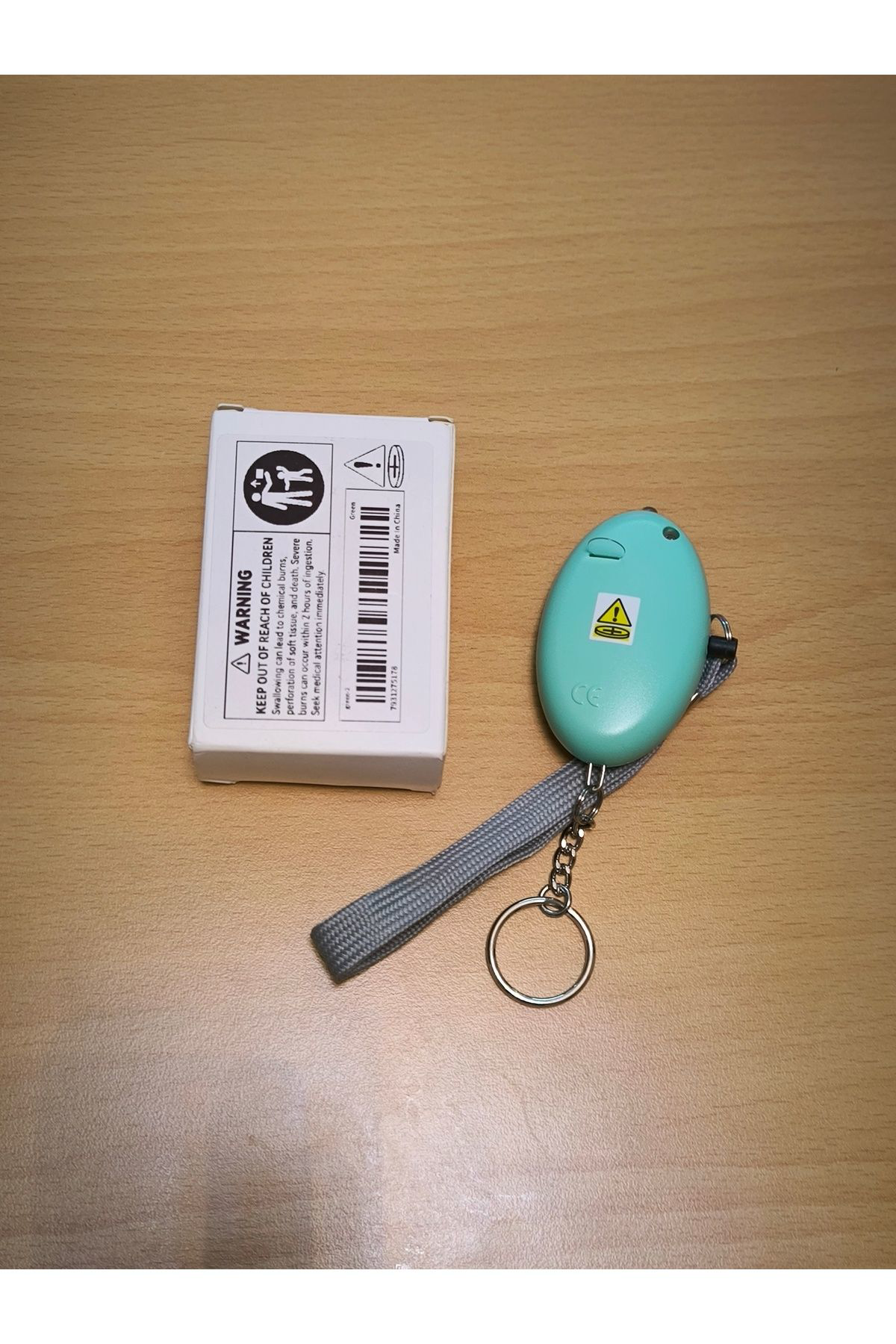 Ekvet Kişisel Acil S.O.S Alarm Anahtarlık 130 Desibel Yeşil