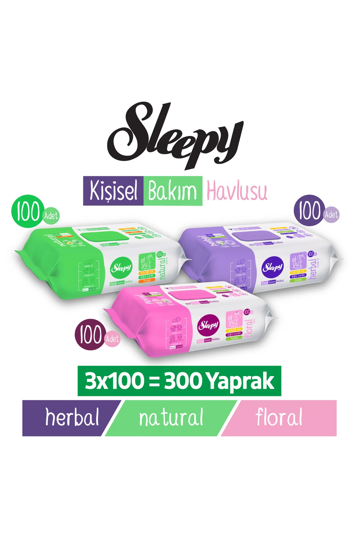 Kişisel Bakım Havlusu Karma Paket 3x100 (300 Yaprak) Fiyatı, Yorumları ve Özellikleri