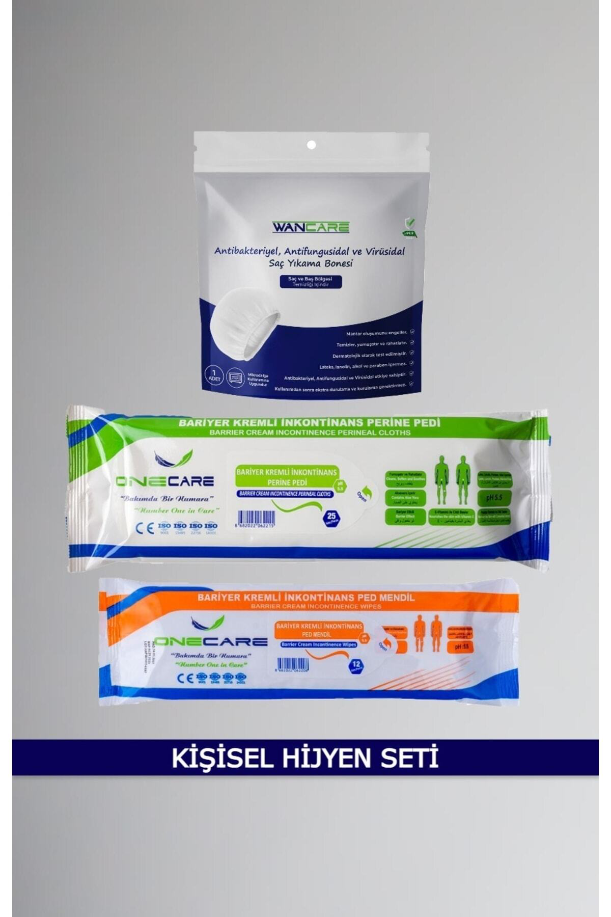 Kişisel Temizlik Hijyen Kiti (SAÇ YIKAMA BONESİ PERİNE PEDİ PED M