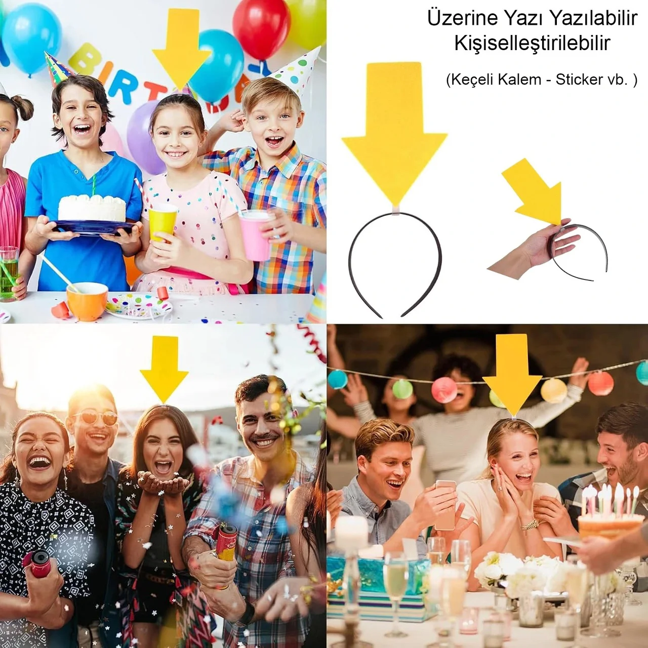 Kişiselleştirilebilir Ok Taç Üzerine Yazı Yazılabilen Parti Tacı Sarı Renk Diğer Kişiselleştirilebilir Ok Taç Üzerine Yazı Yazılabilen Parti Tacı Sarı Renk Diğer