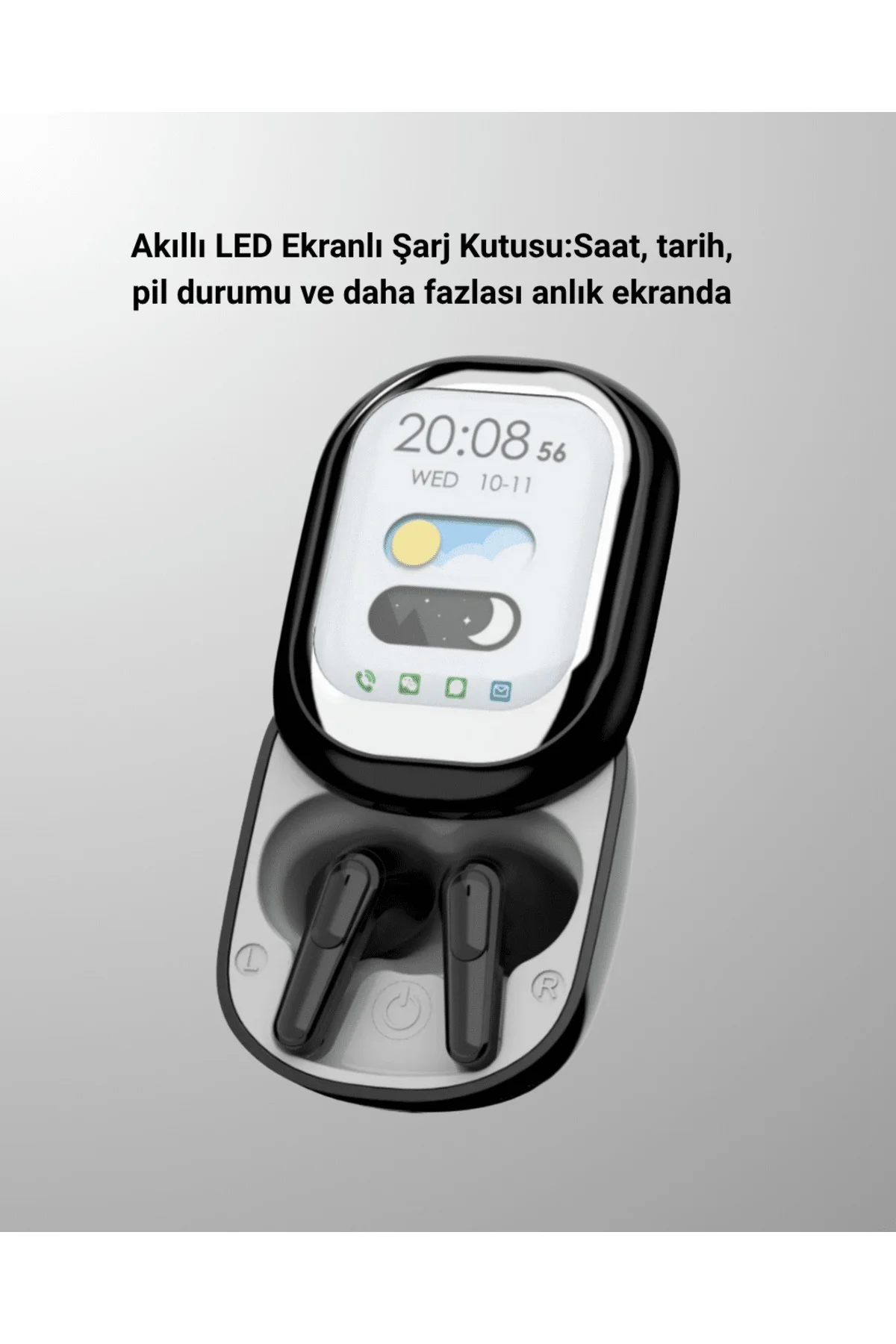 Kişiselleştirilebilir LED Ekranlı Bluetooth Kulaklık – Oyun & Müz
