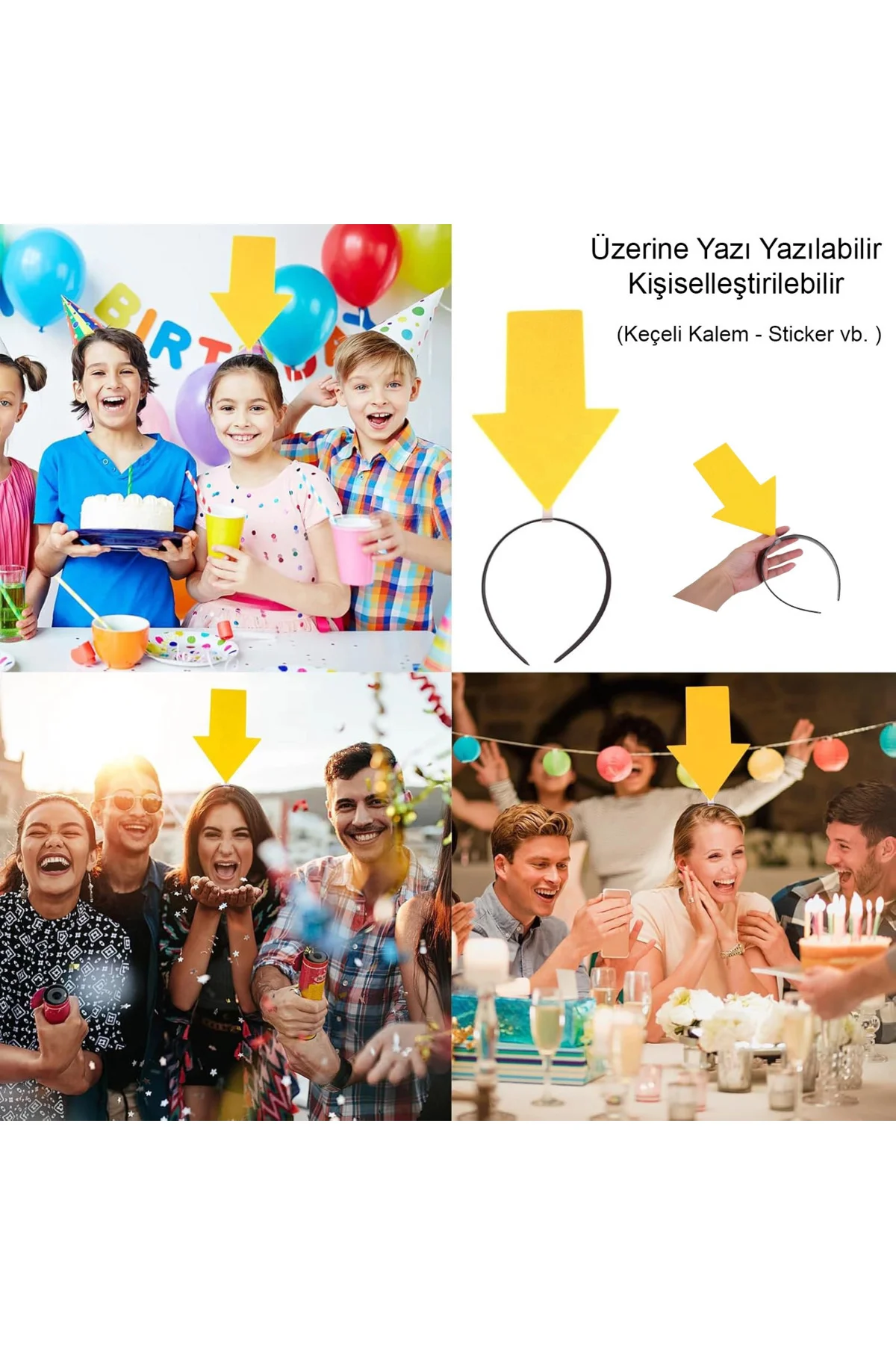 Kişiselleştirilebilir Ok Taç – Sarı Renk Kişiselleştirilebilir Ok Taç – Sarı Renk