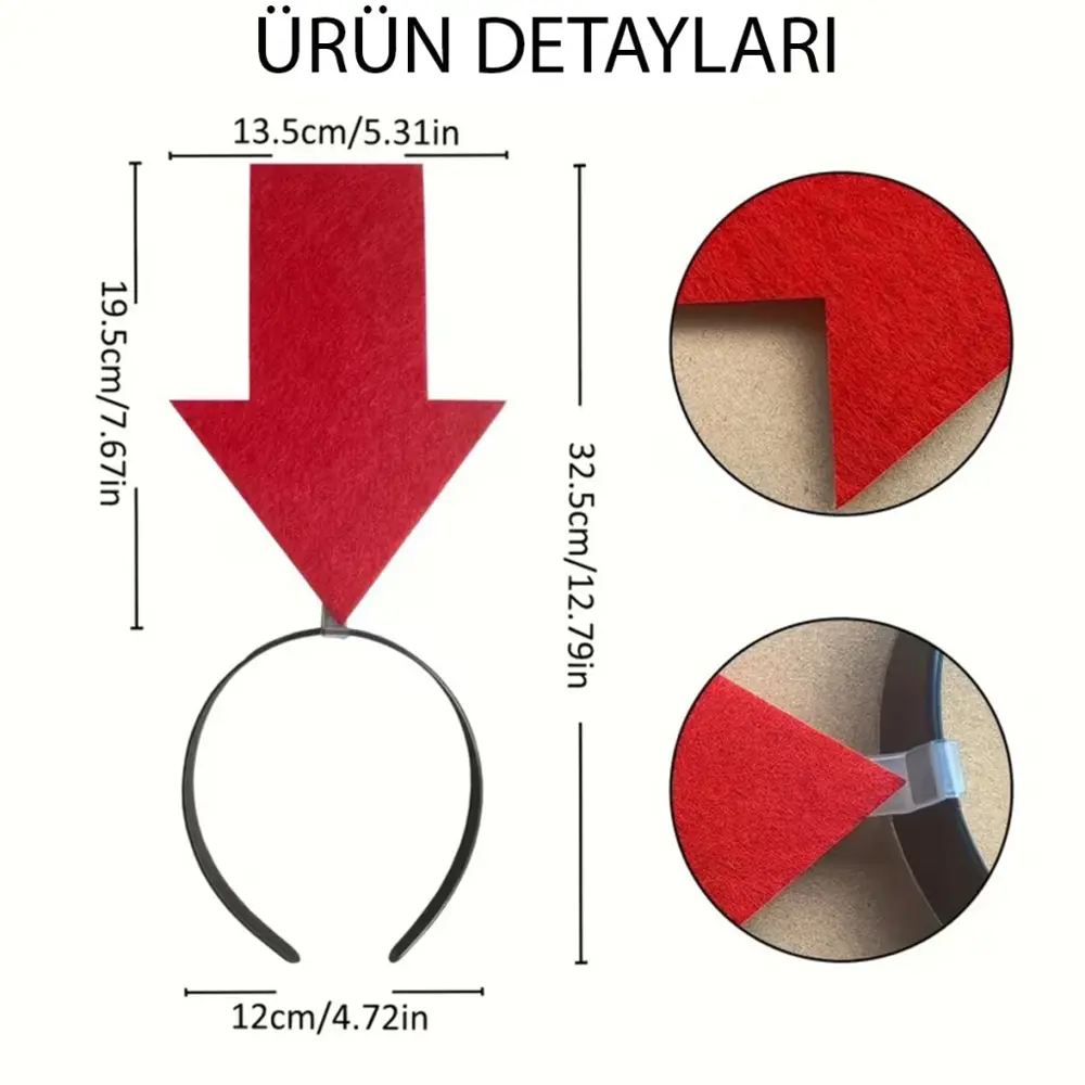 Kişiselleştirilebilir Ok Taç – Üzerine Yazı Yazılabilen Parti Tac