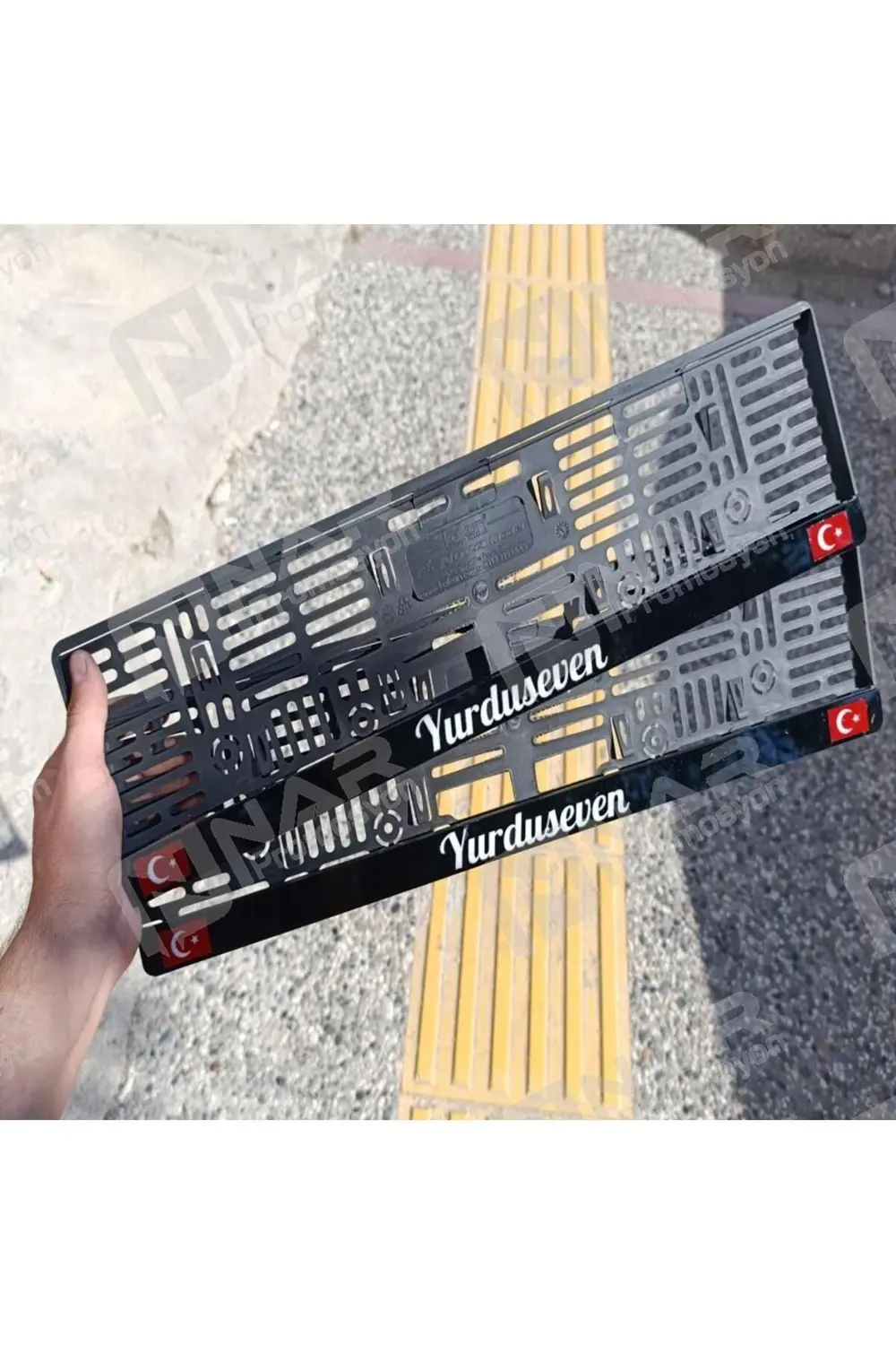 Kişiye Özel 1. Kalite Pleksi Oto Plakalık 2 Adet Fiyatı Türk Bayr