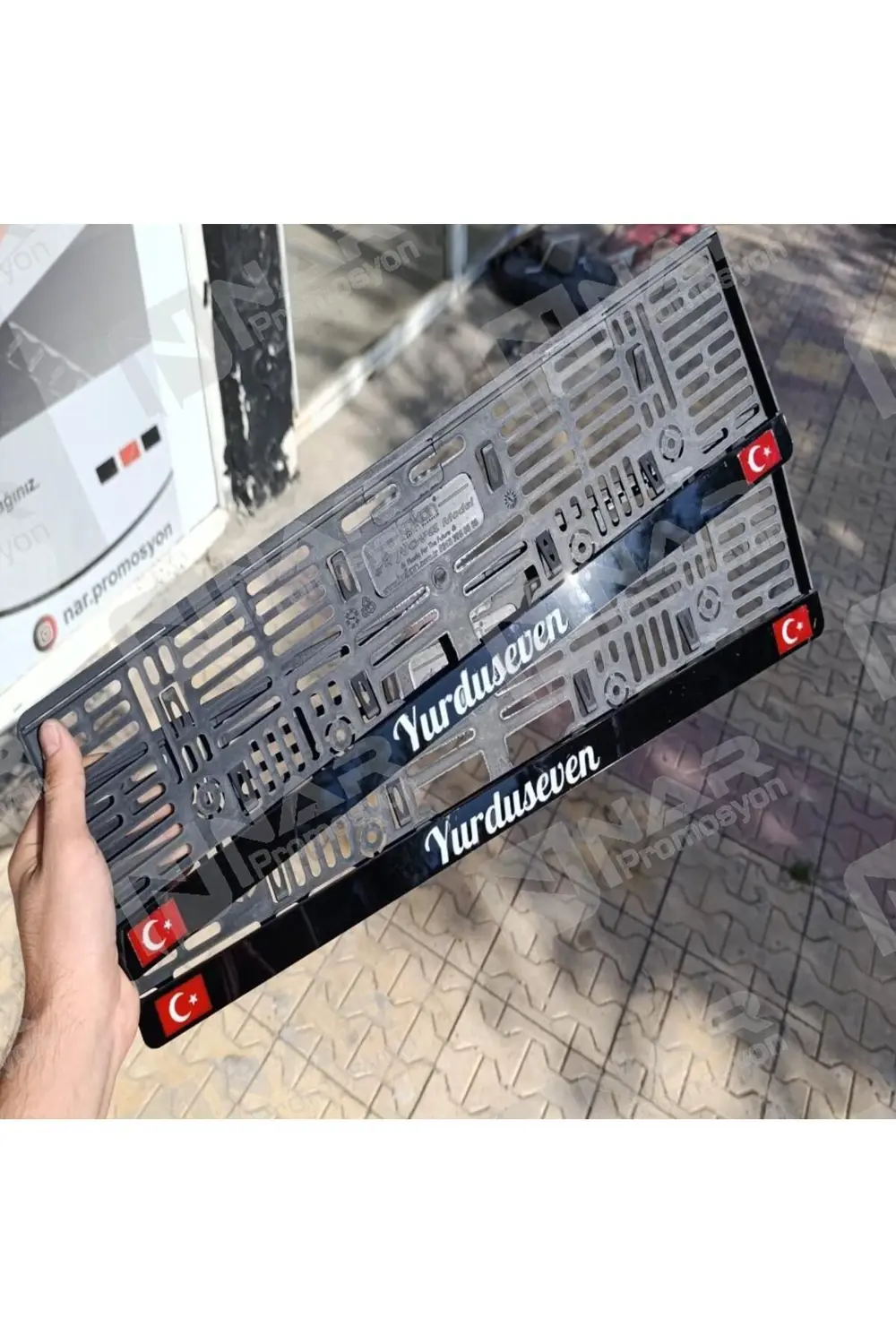 Kişiye Özel 1. Kalite Pleksi Oto Plakalık 2 Adet Fiyatı Türk Bayr