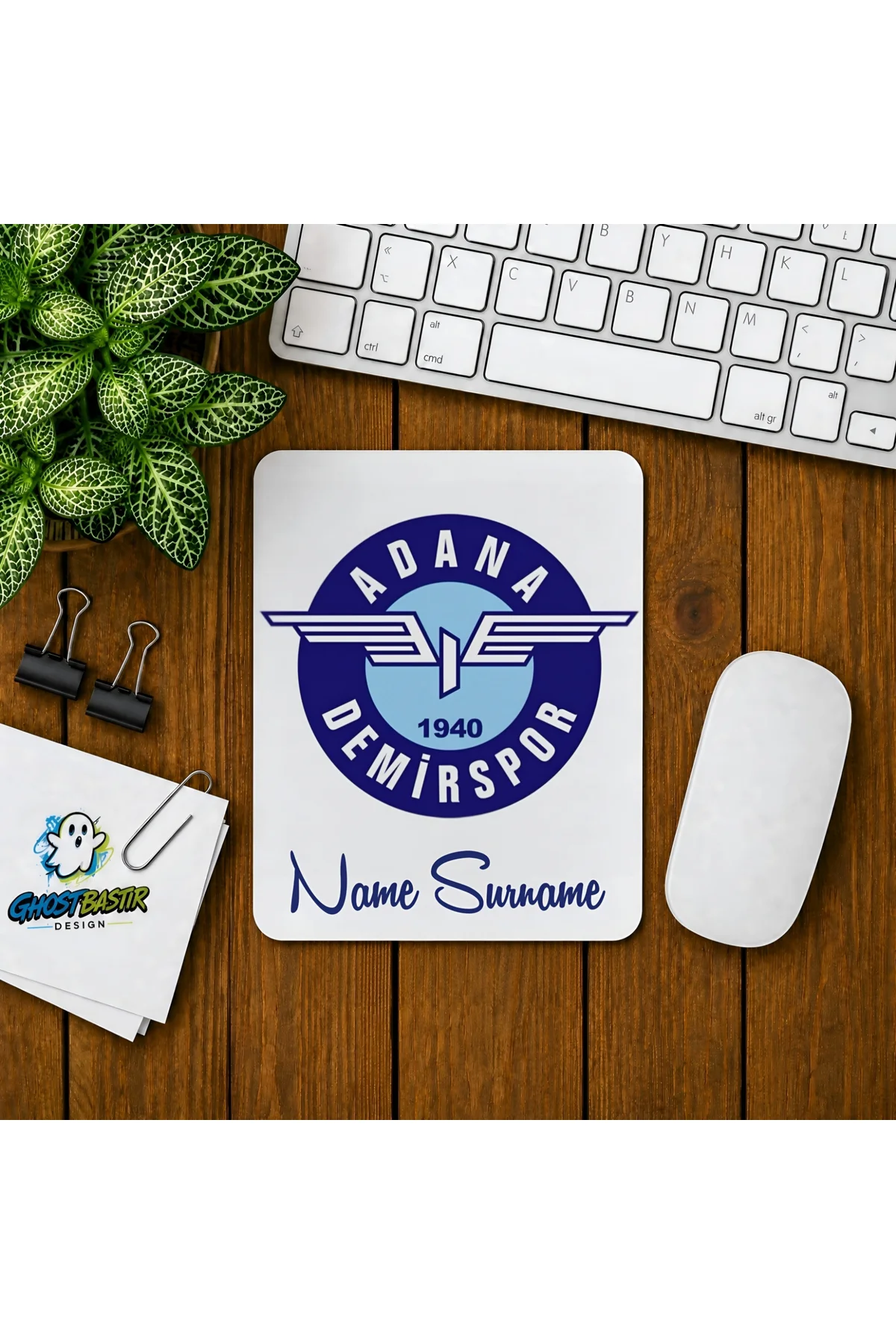 Kişiye Özel Adana Demirspor Baskılı Oyuncu Mousepad 0134