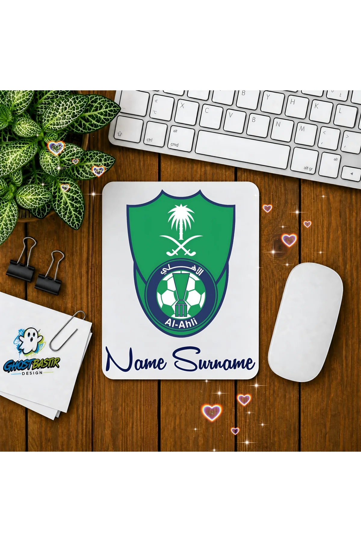 Kişiye Özel Al Ahli F.C. Baskılı Oyuncu Mousepad 0136