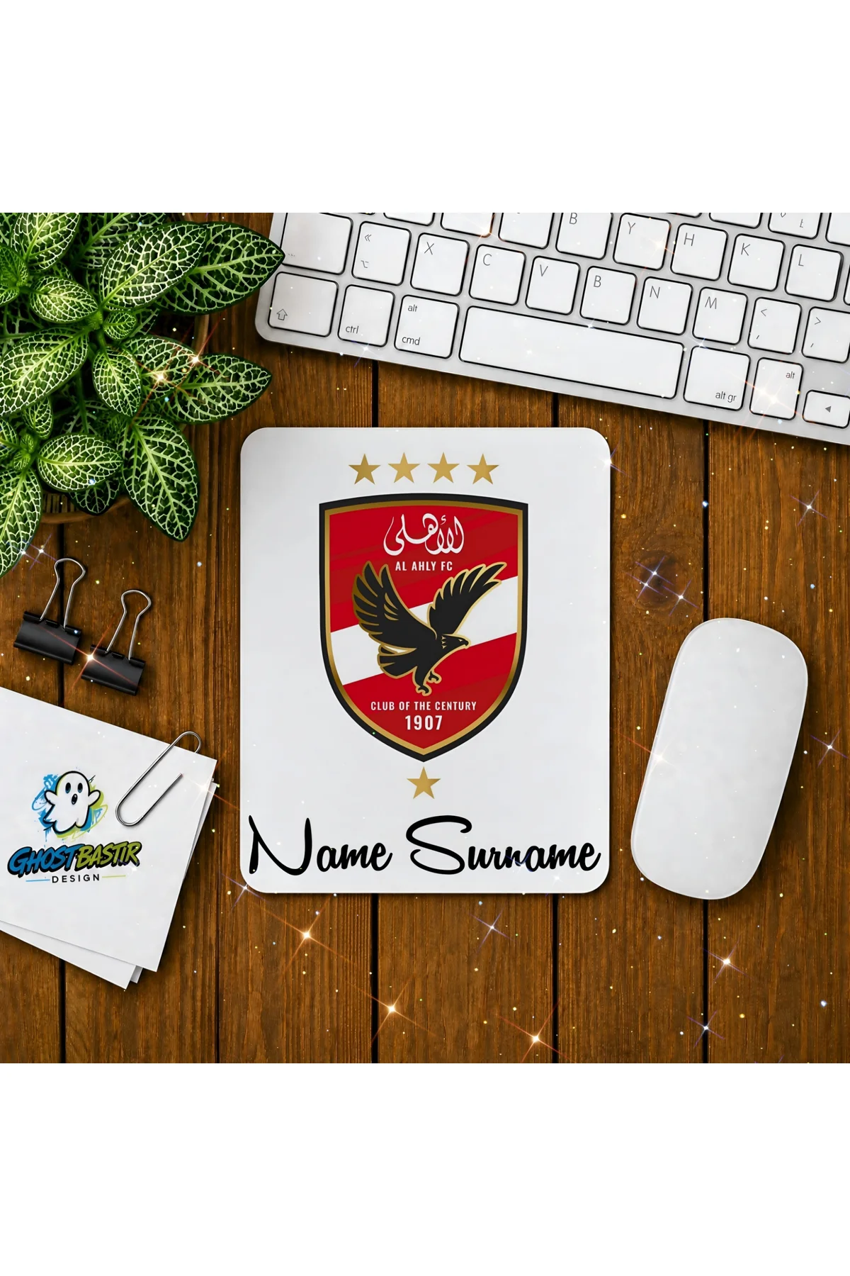 Kişiye Özel Al Ahly F.C. Baskılı Oyuncu Mousepad 0138