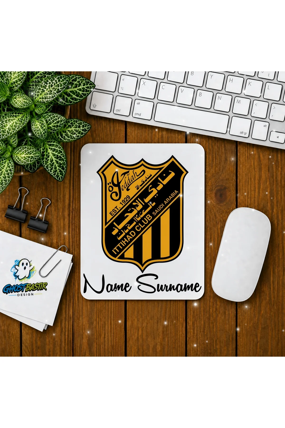 Kişiye Özel Al Ittihad F.C. Baskılı Oyuncu Mousepad 0142