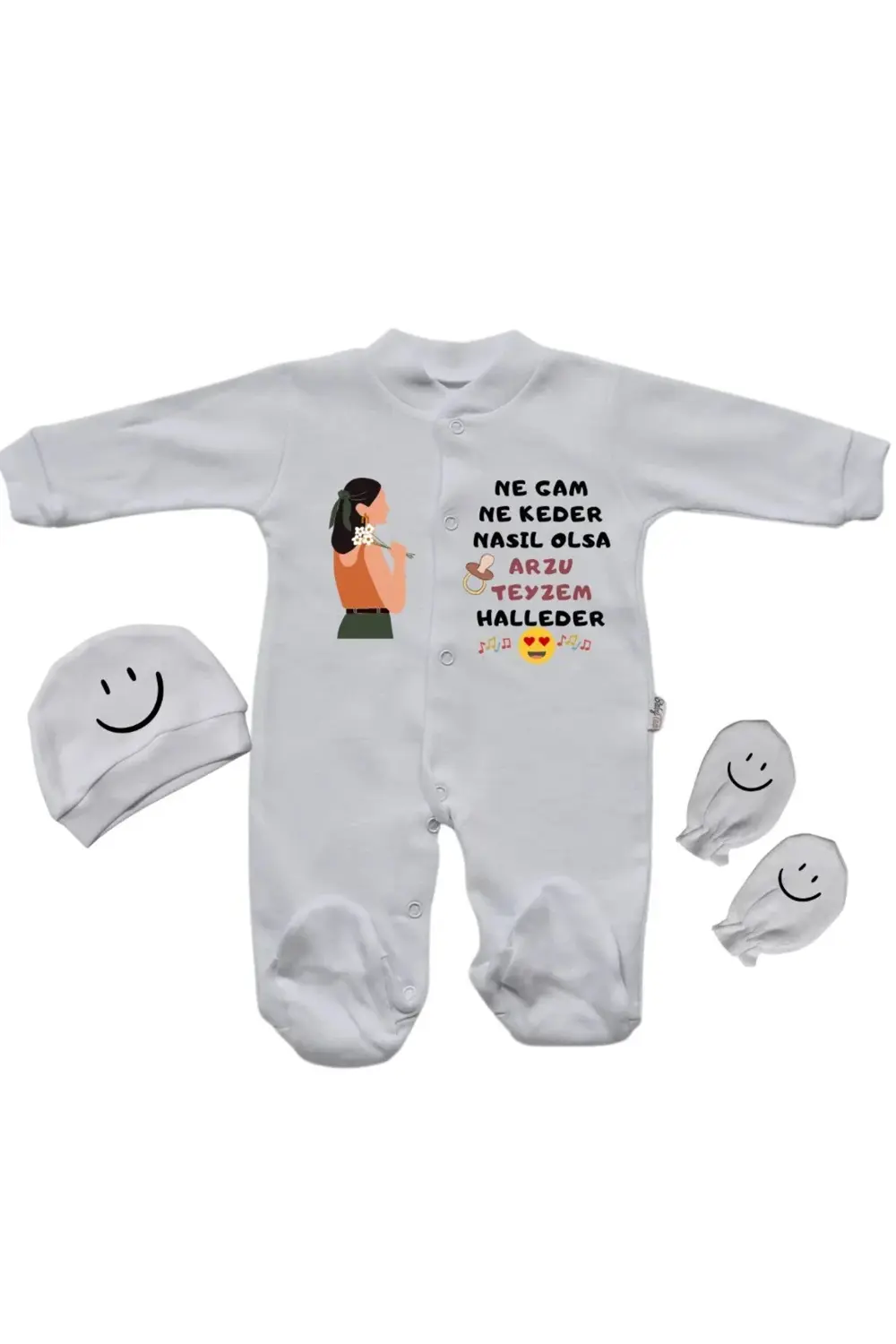 Kişiye Özel Bebek Tulum Ne Gam Ne Keder Teyzem Halleder
