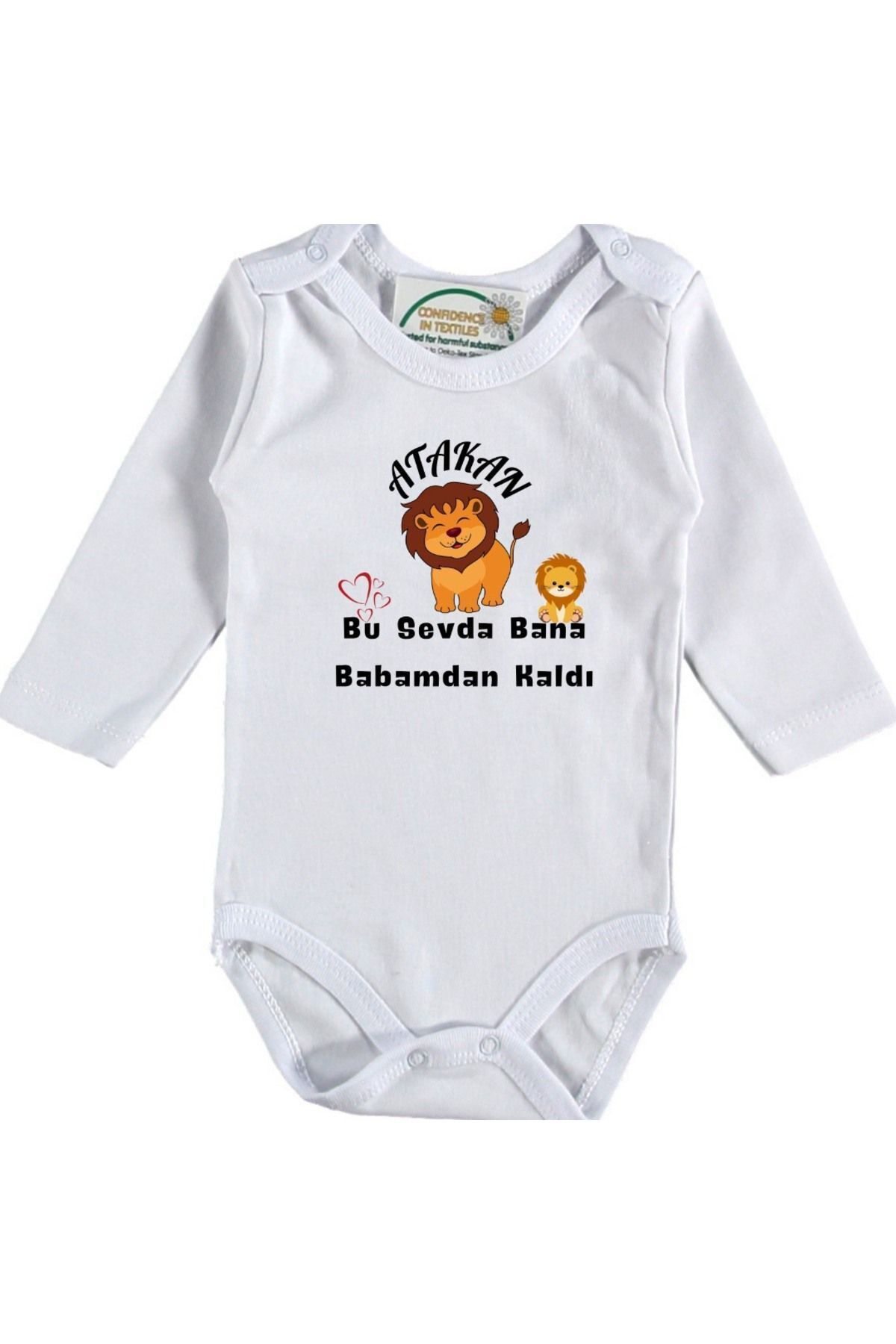 Kişiye özel bebek Zıbın Bu sevda bana babamdan kaldı Aslan