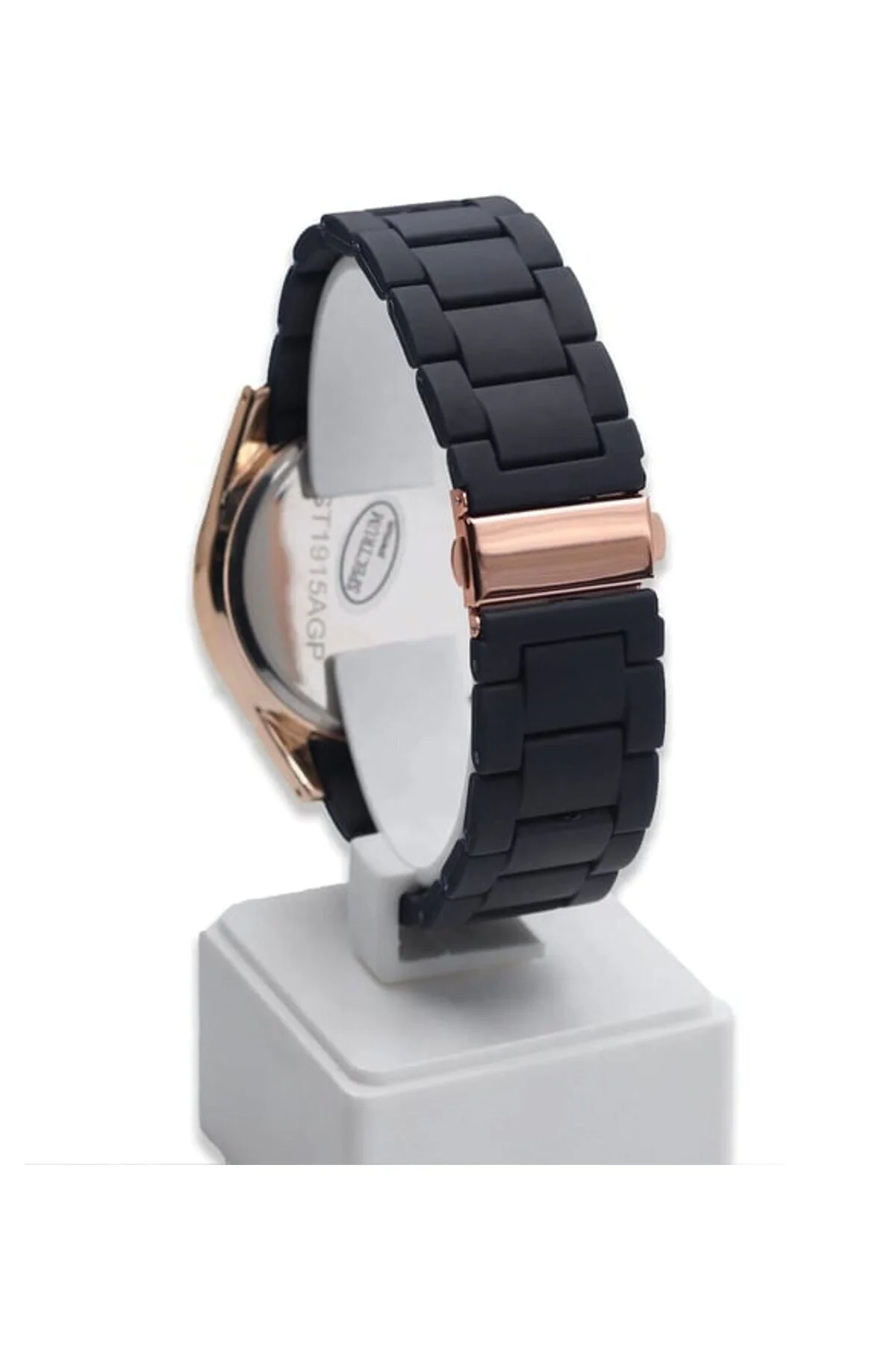 Kişiye Özel Bileklikli Erkek Kol Saati Spectrum Marka Siyah+Altın