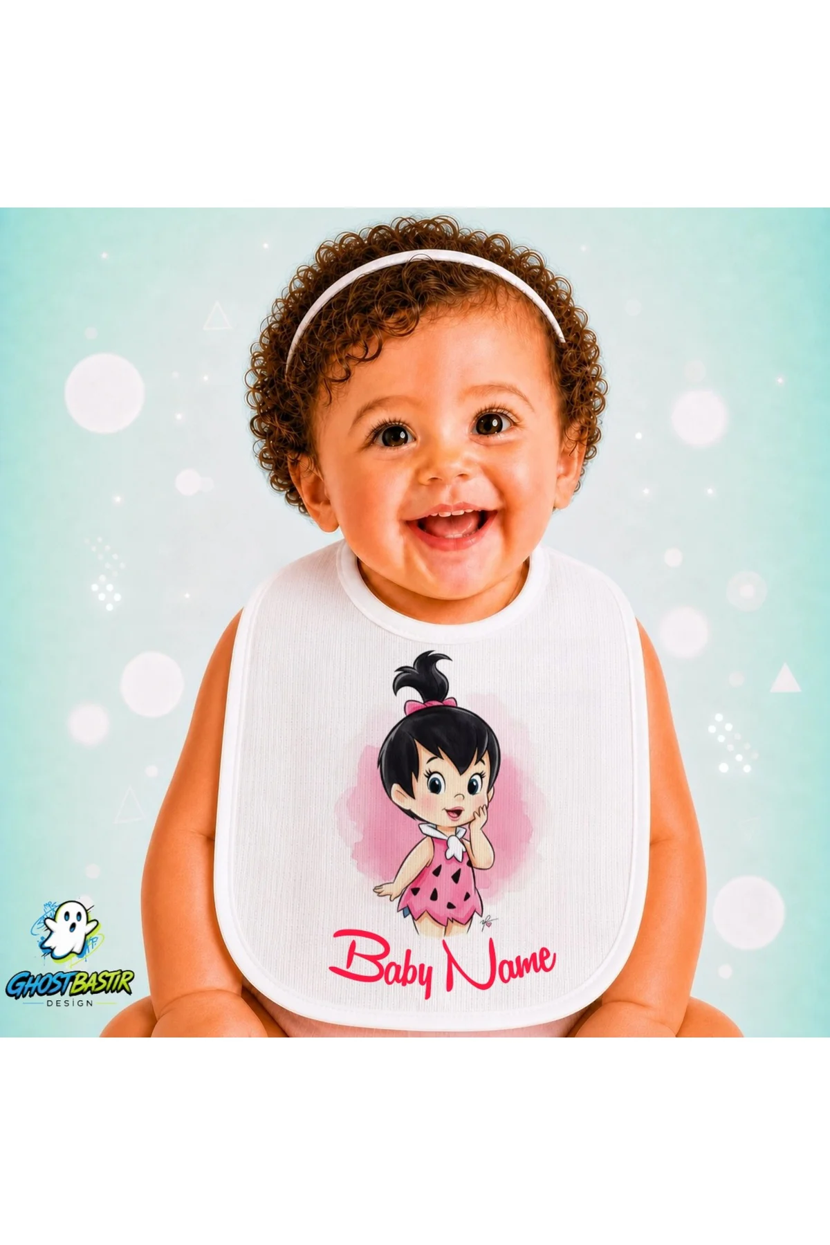 Kişiye Özel Çakıl Keten Bebek Mama Önlüğü – Yumuşak, Emici, Yıkanabilir, Özel Tasarım P080