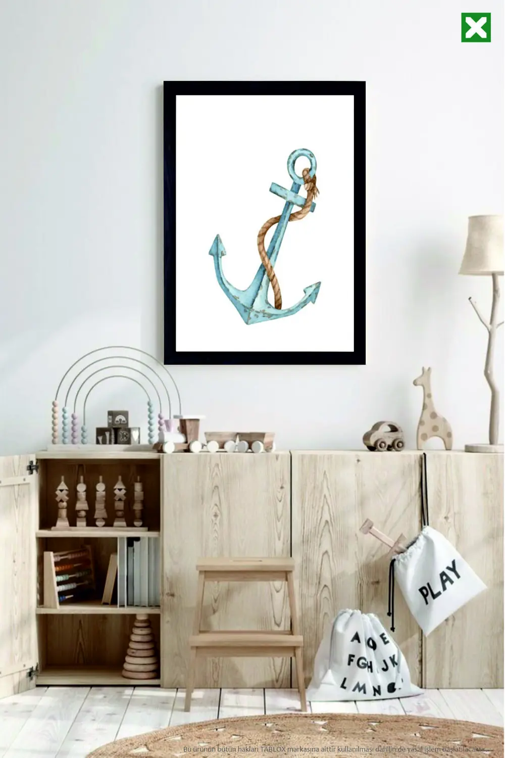 Kişiye Özel Denizcilik Temalı 3’lü Çerçeve Görünümlü Modern MDF T