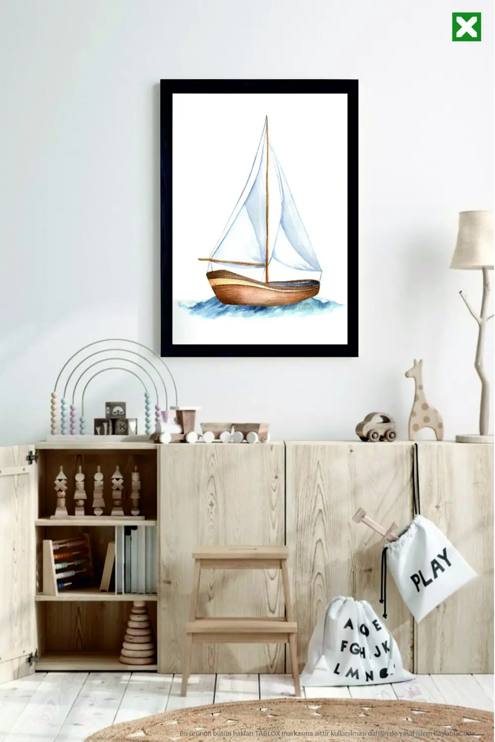 Kişiye Özel Denizcilik Temalı 3’lü Çerçeve Görünümlü Modern MDF T