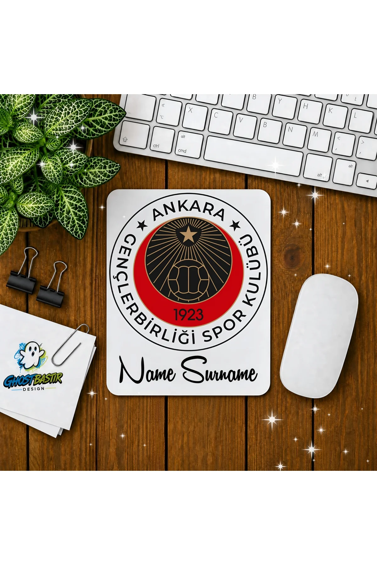 Kişiye Özel Gençlerbirliği Spor Baskılı Oyuncu Mousepad 0153