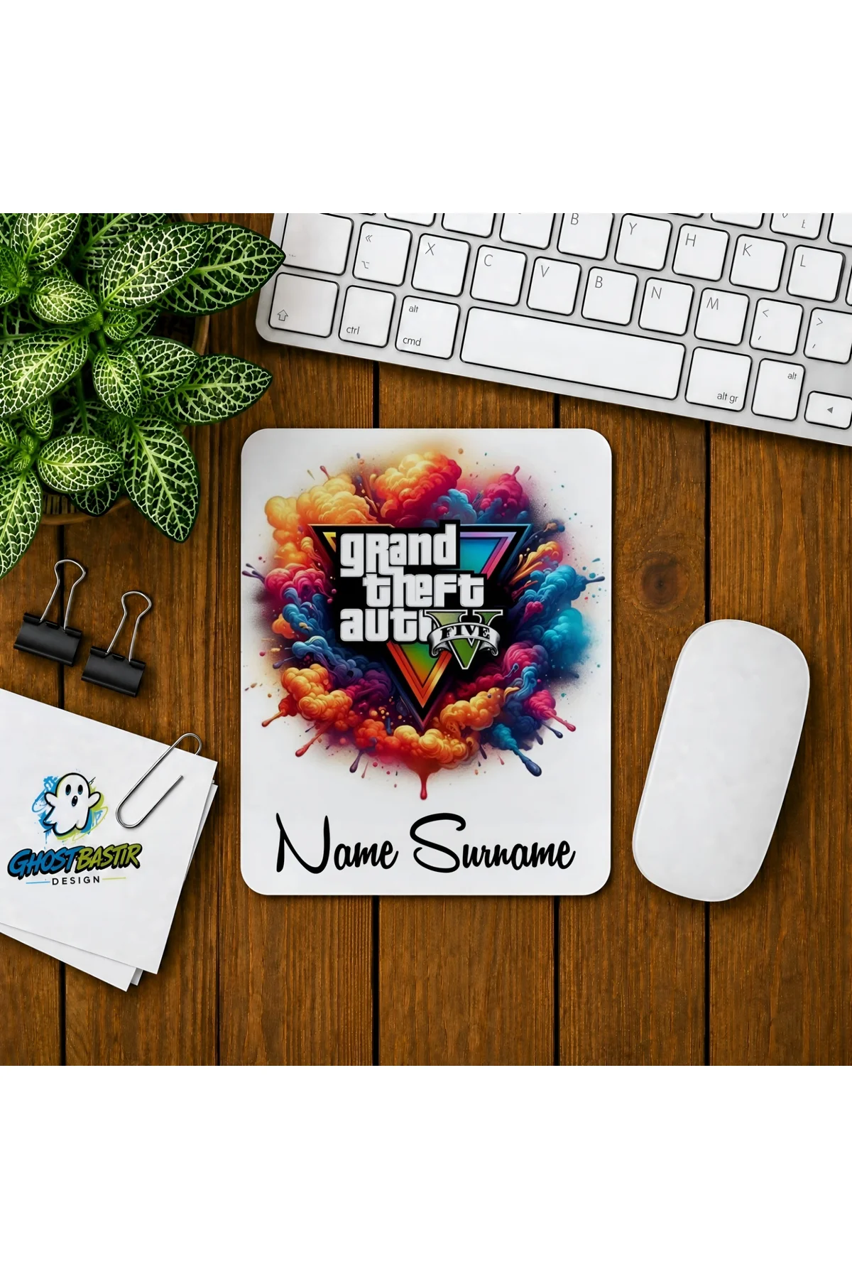 Kişiye Özel GTA Baskılı Oyuncu Mousepad 0155