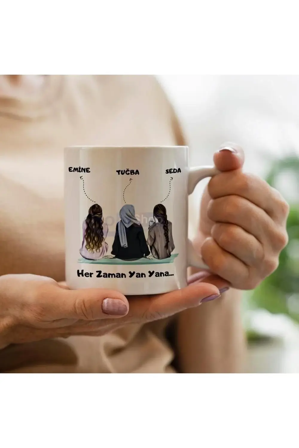 Kişiye Özel Her Zaman Yan Yana 3'lü Arkadaşlık Kupası