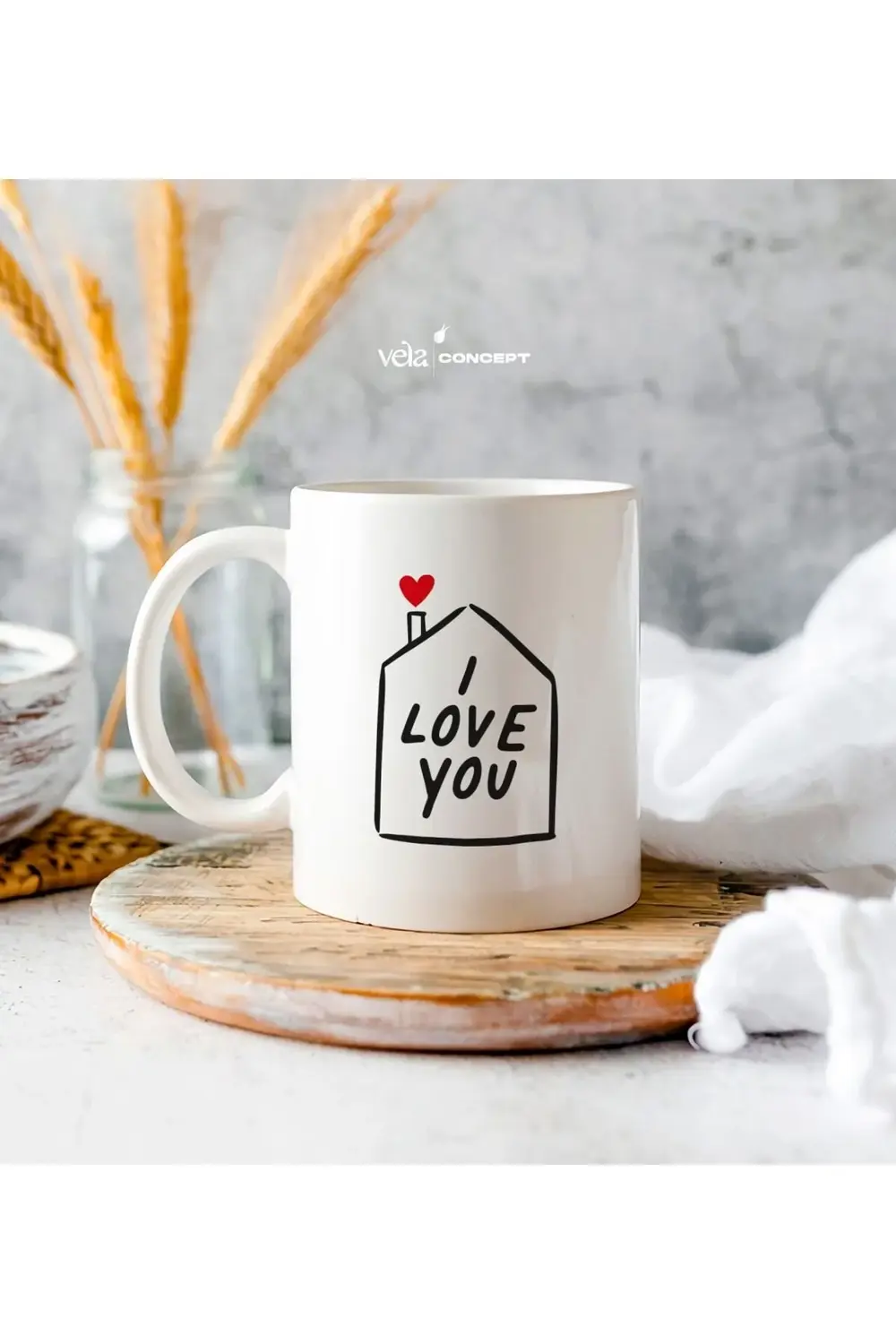 Kişiye Özel I Love You Minimal Kupa Bardak - Doğum Günü Hediyesi