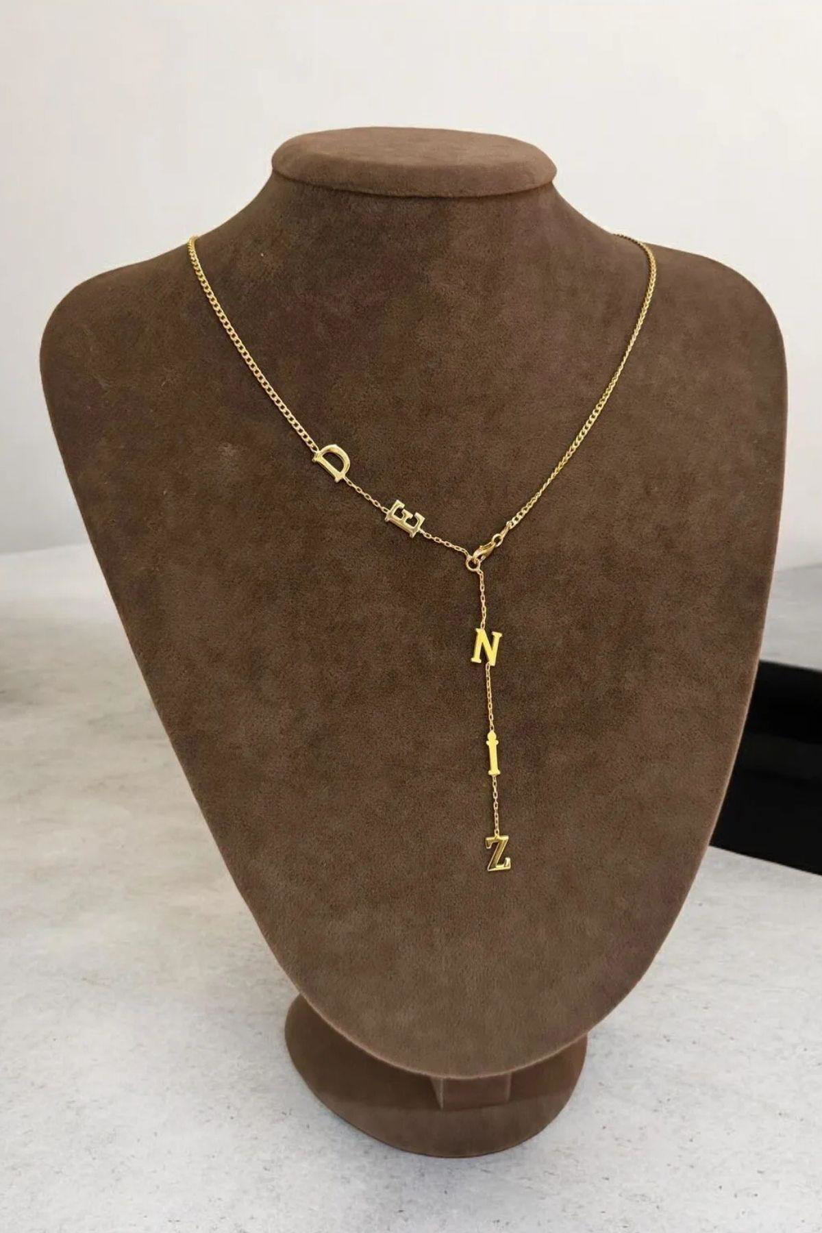 Beyisa Kişiye Özel İsimli Y Model Gümüş Kadın Kolye