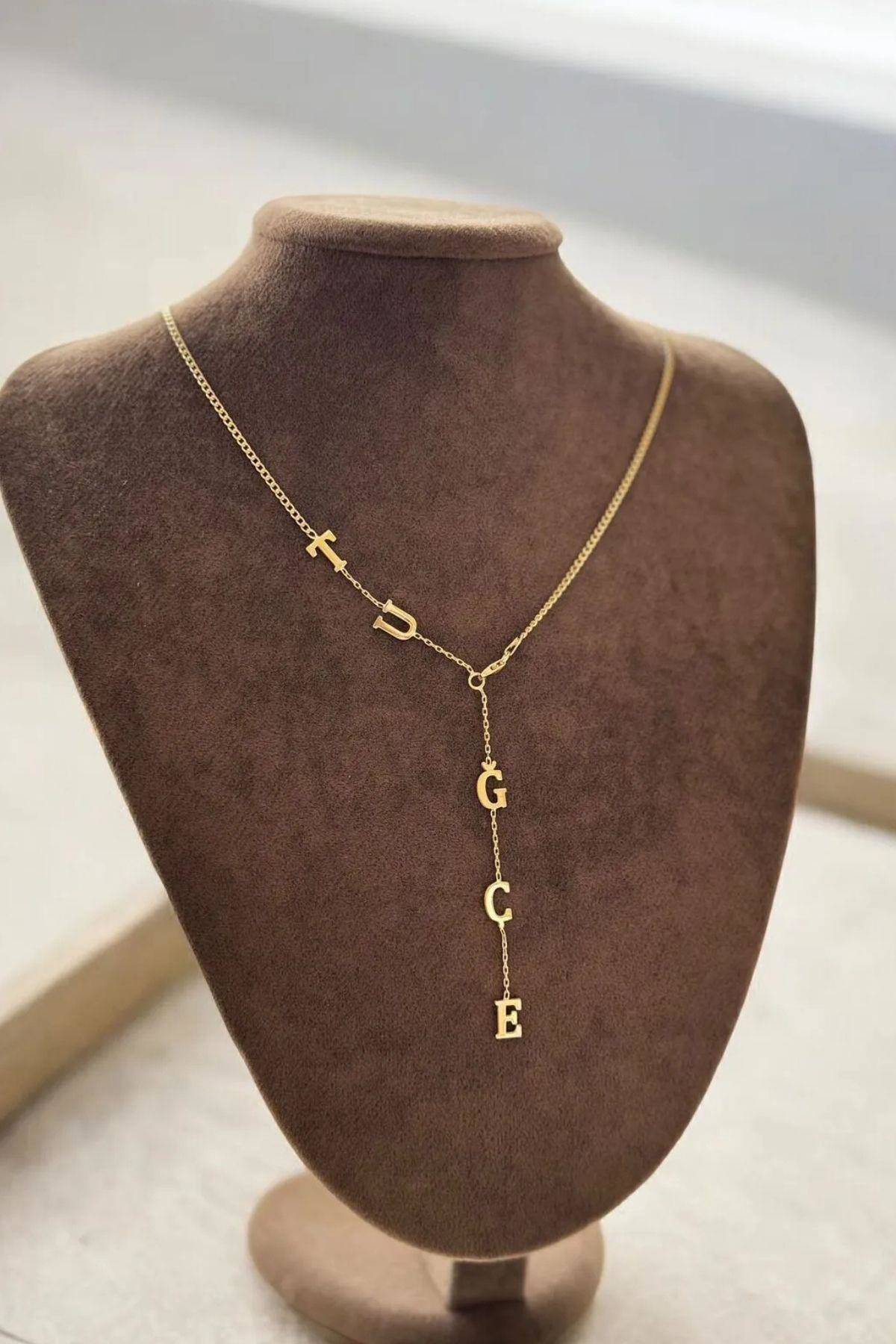 Beyisa Kişiye Özel İsimli Y Model Gümüş Kadın Kolye