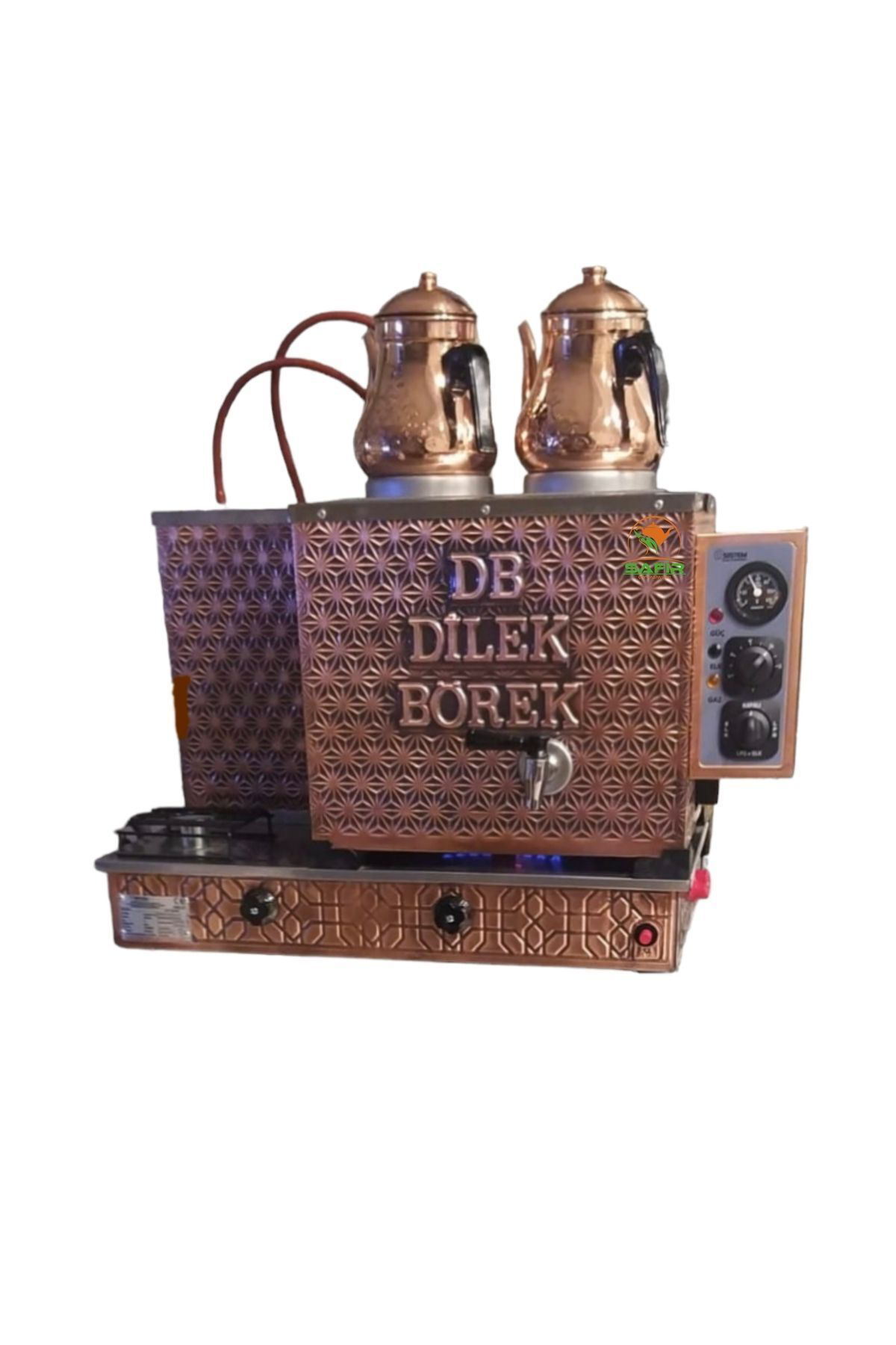 Safir Kişiye Özel İsimli Bakır Çay Kazanı Tam Otomatik, Firmalara Özel 