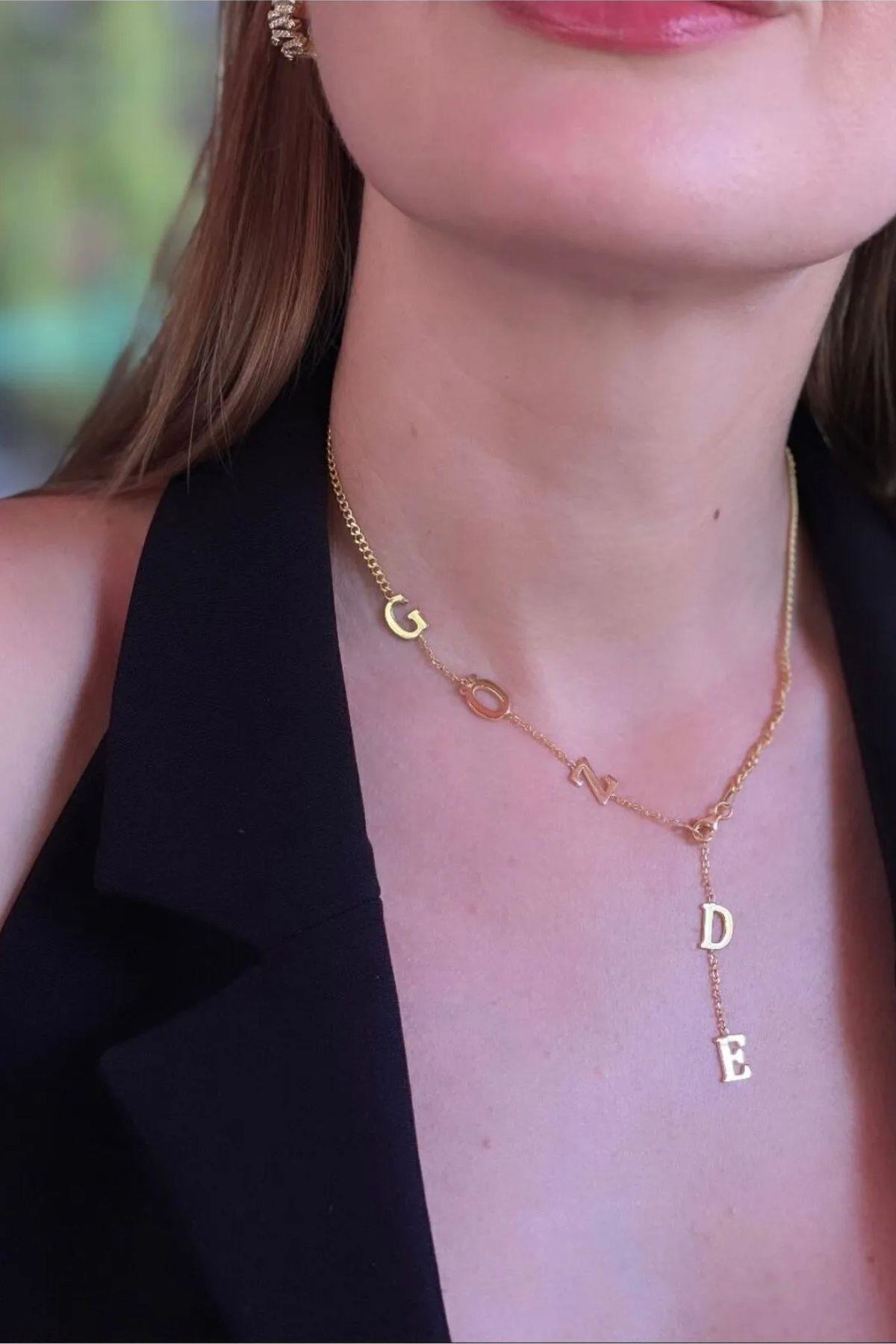 Beyisa Kişiye Özel İsimli Y Model Gümüş Kadın Kolye