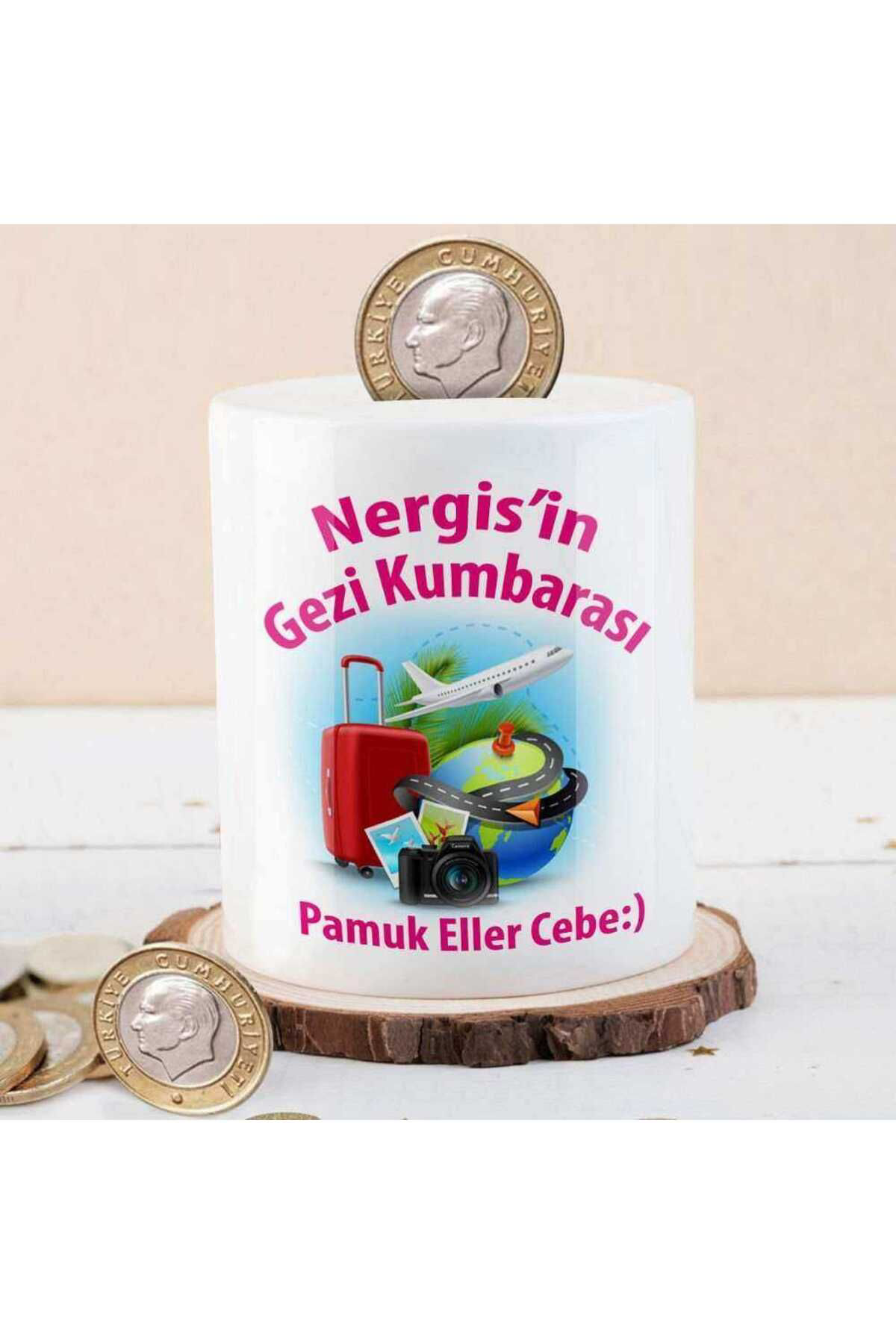 Asilmeydan Kişiye Özel İsimli Espirili Hediyelik Seramik Gezi Kumbarasi