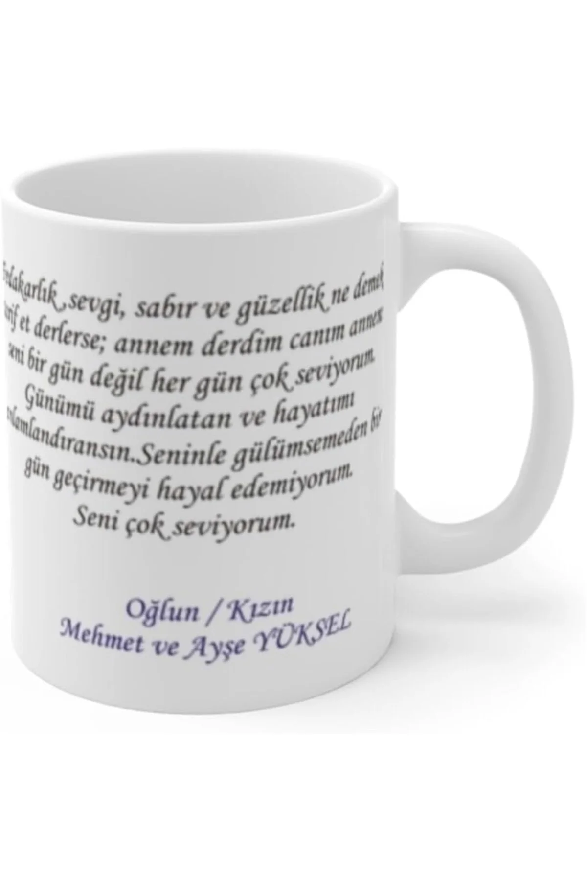 Kişiye Özel Isim Baskılı Beyaz Kupa Bardak,anneler Günü Bardak,anneler Günü Hediyesi