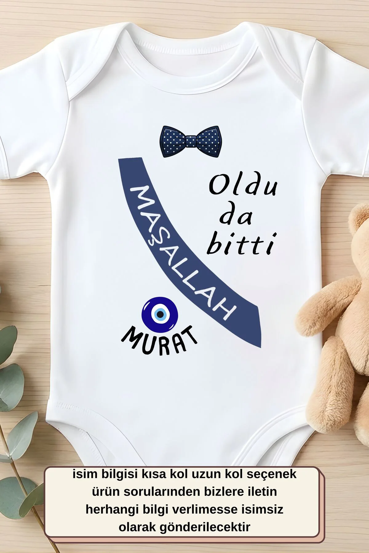 Kişiye Özel İsim Yazılı Sünnet Zıbını - Oldu Da Bitti Maşallah Ba Kişiye Özel İsim Yazılı Sünnet Zıbını - Oldu Da Bitti Maşallah Ba
