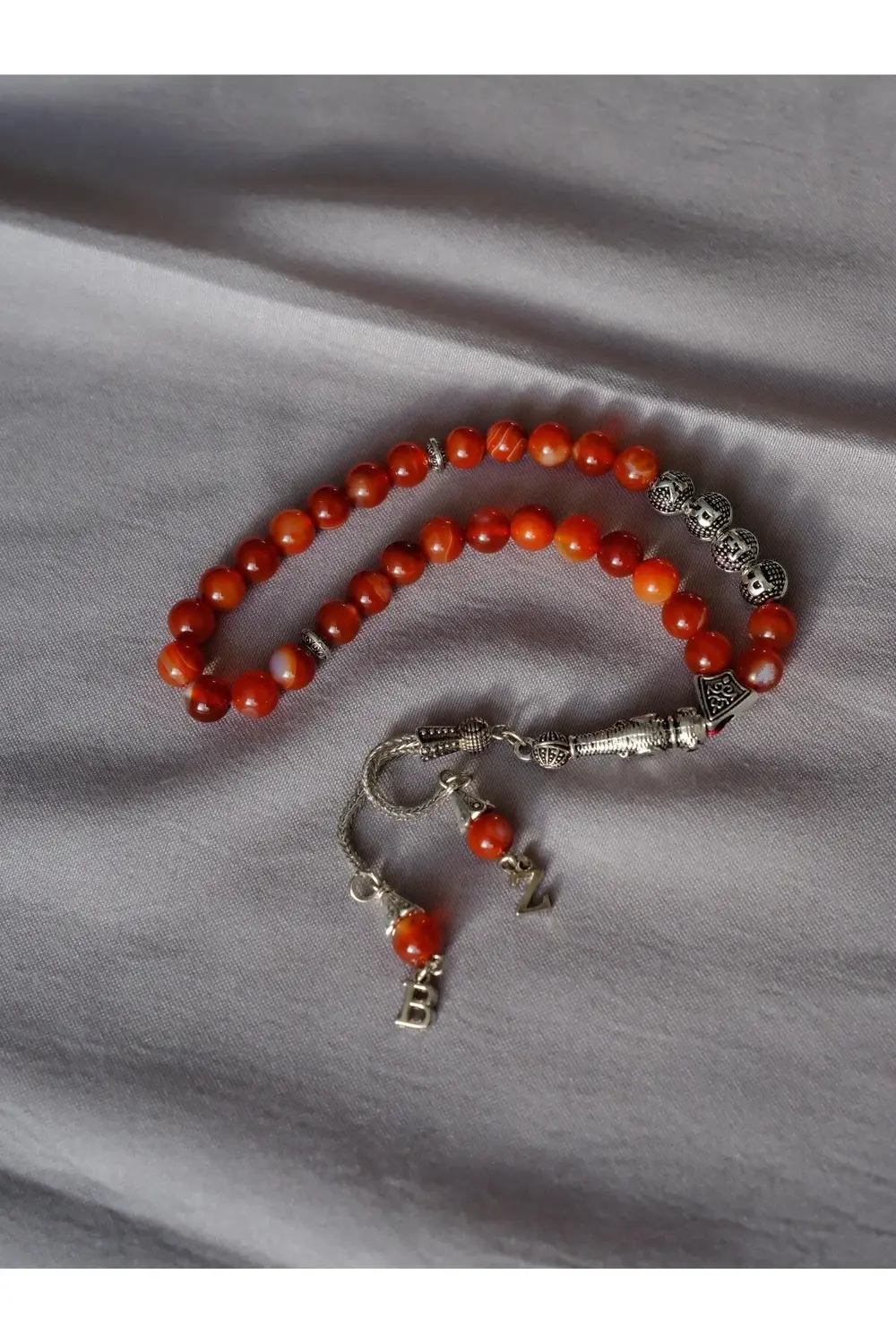 Kişiye Özel İsimli Doğal Taş Tesbih - Hediye Tesbih - Akik Tesbih