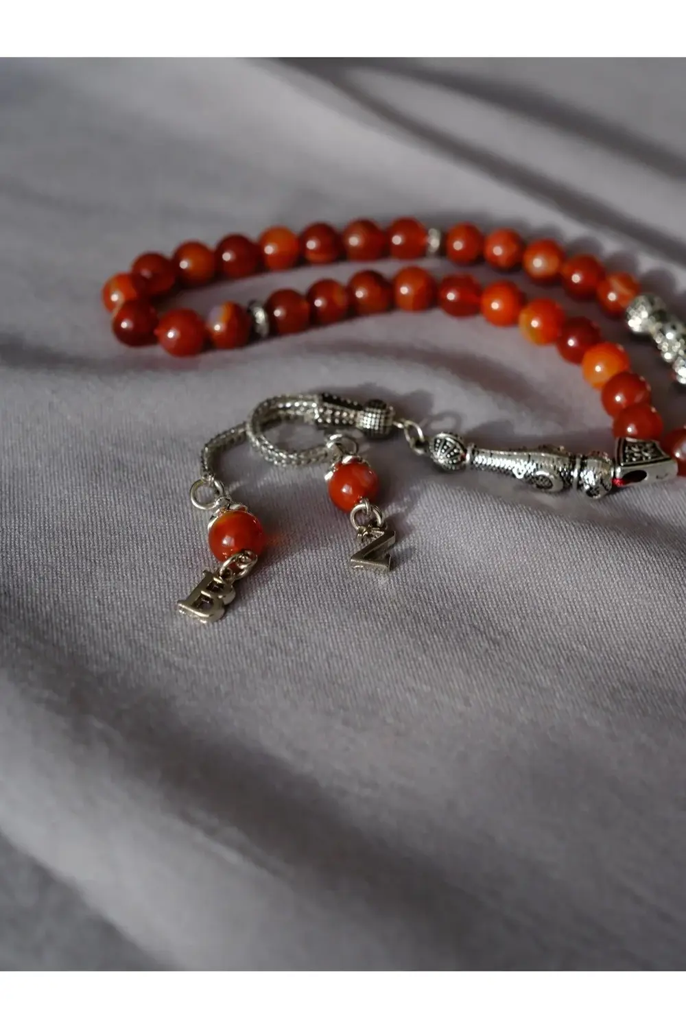 Kişiye Özel İsimli Doğal Taş Tesbih - Hediye Tesbih - Akik Tesbih